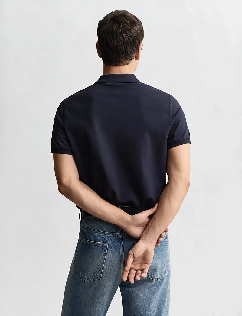 GANT - REG SHIELD SS PIQUE POLO - kurzärmelig - evening blue - 2