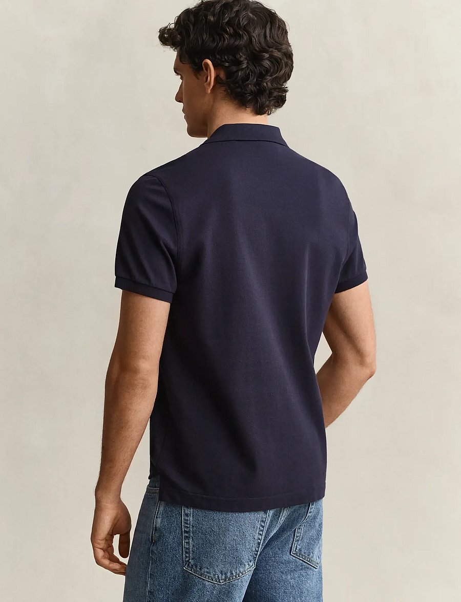 Gant - Classic Regular Polo Shirt - lühikeste varrukatega polod - evening blue - 4