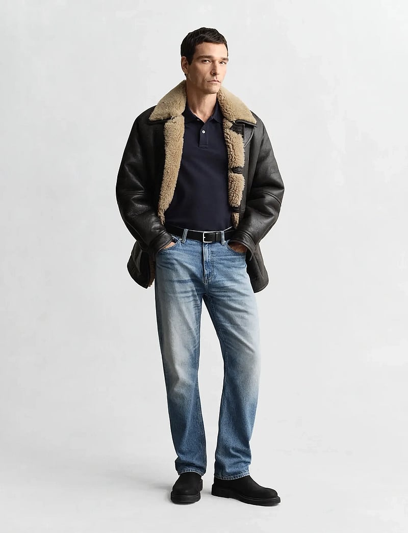 GANT - REG SHIELD SS PIQUE POLO - kurzärmelig - evening blue - 4