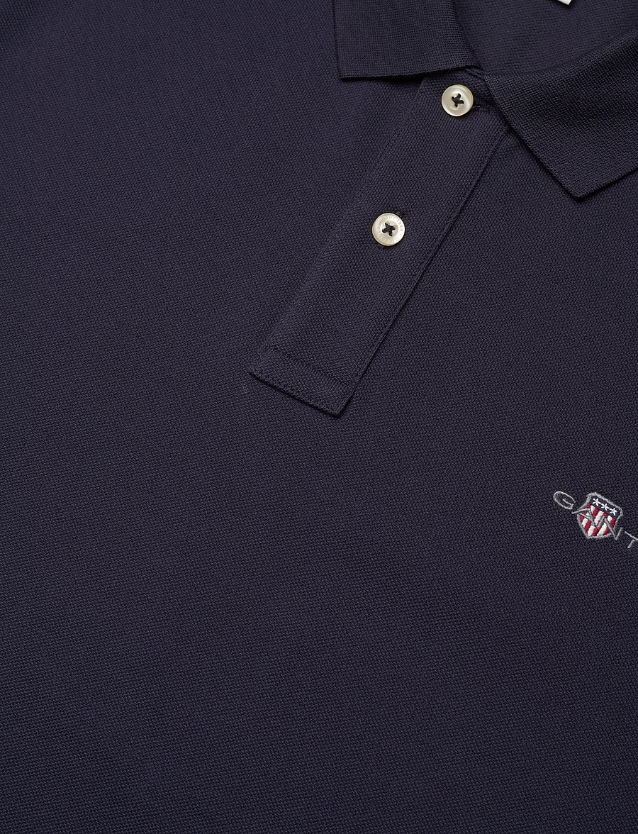 Gant - REG SHIELD SS PIQUE POLO - lühikeste varrukatega polod - evening blue - 5