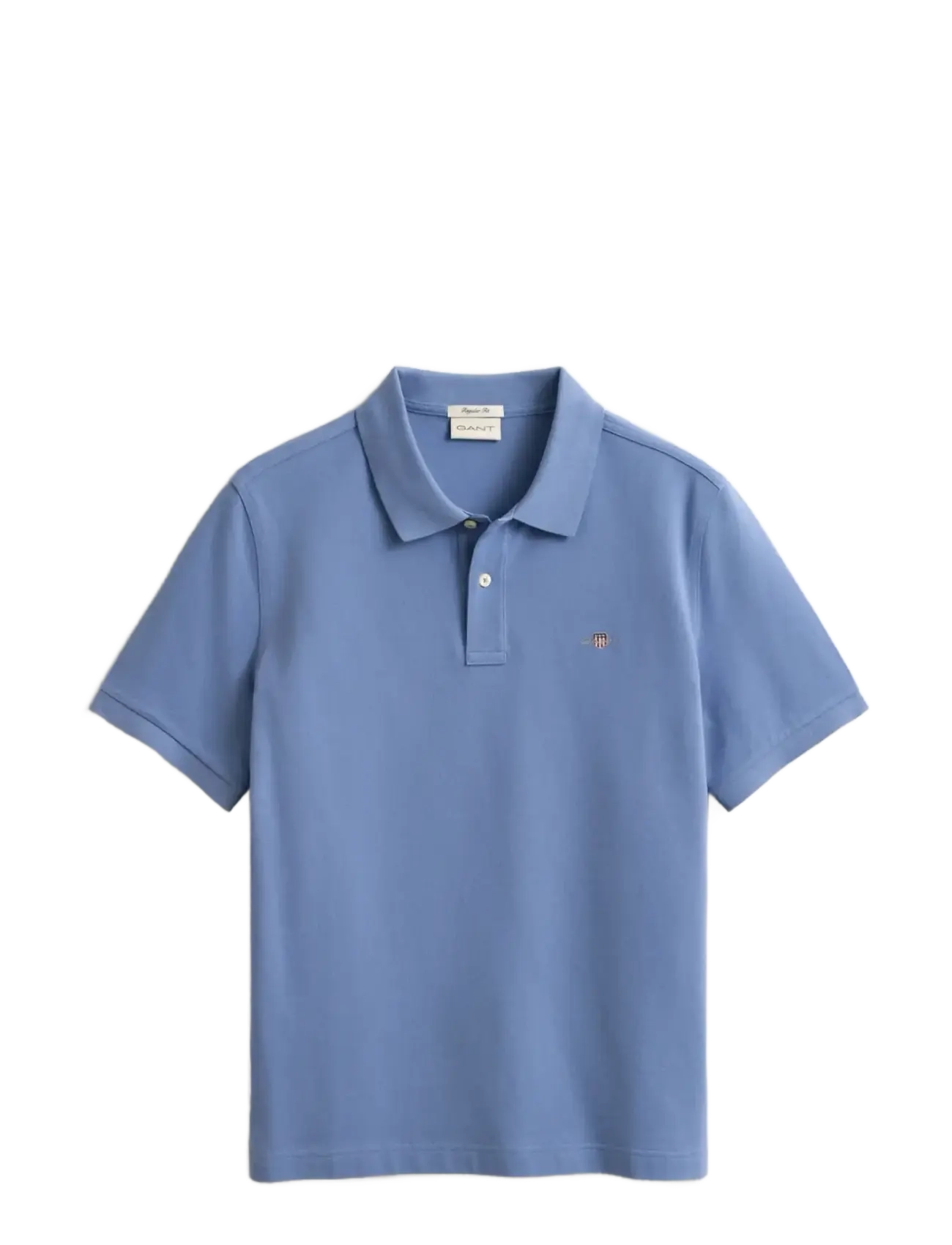 Gant - Classic Regular Polo Shirt - kortærmede poloer - faded denim - 1