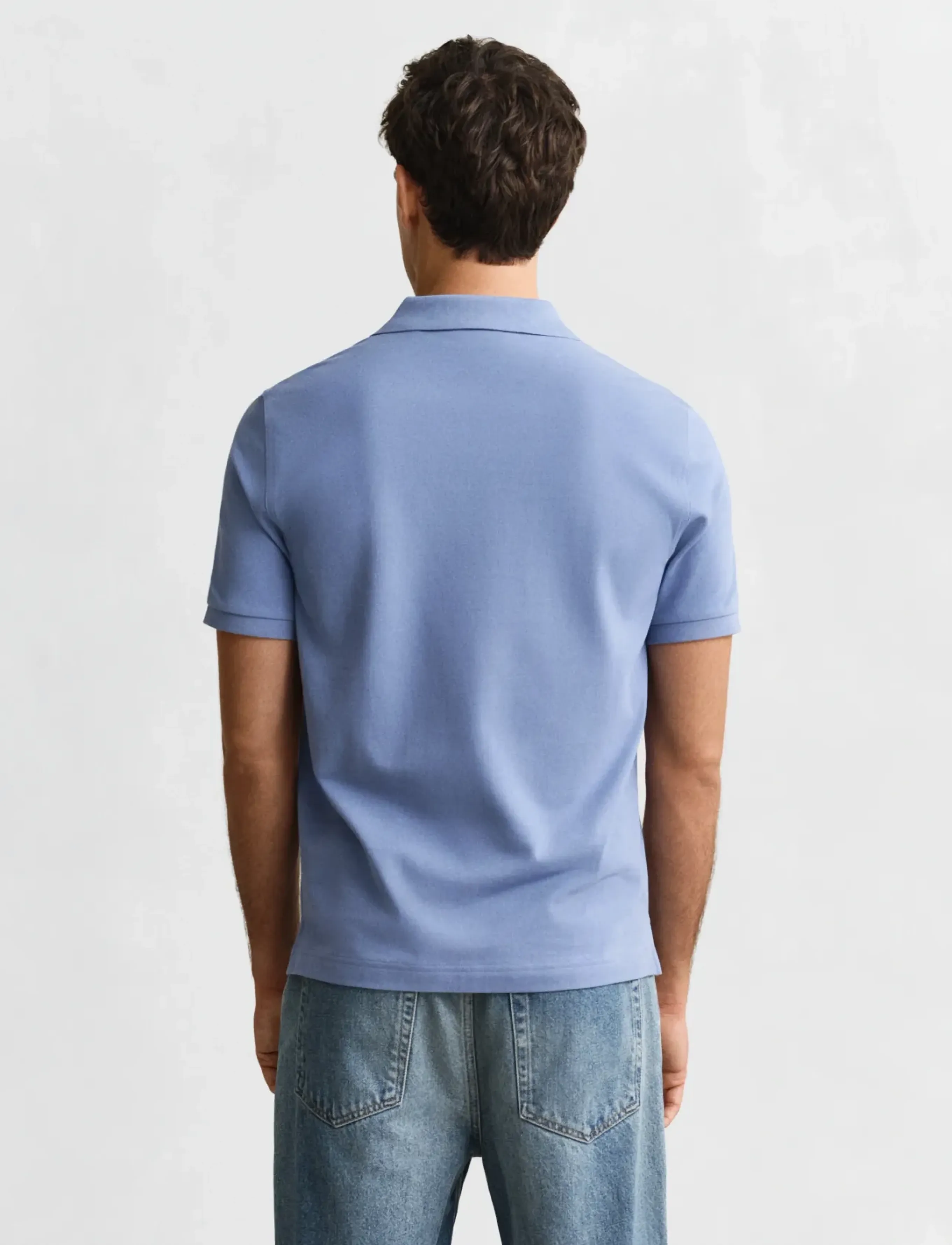 Gant - Classic Regular Polo Shirt - kortærmede poloer - faded denim - 2