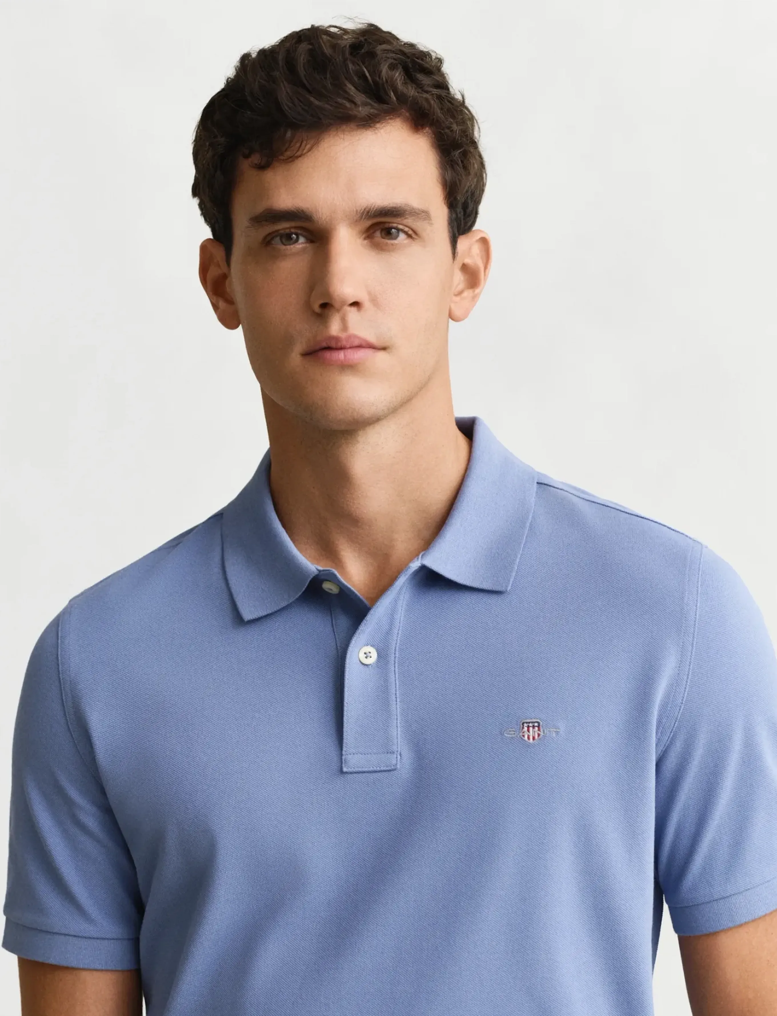 Gant - Classic Regular Polo Shirt - kortærmede poloer - faded denim - 3