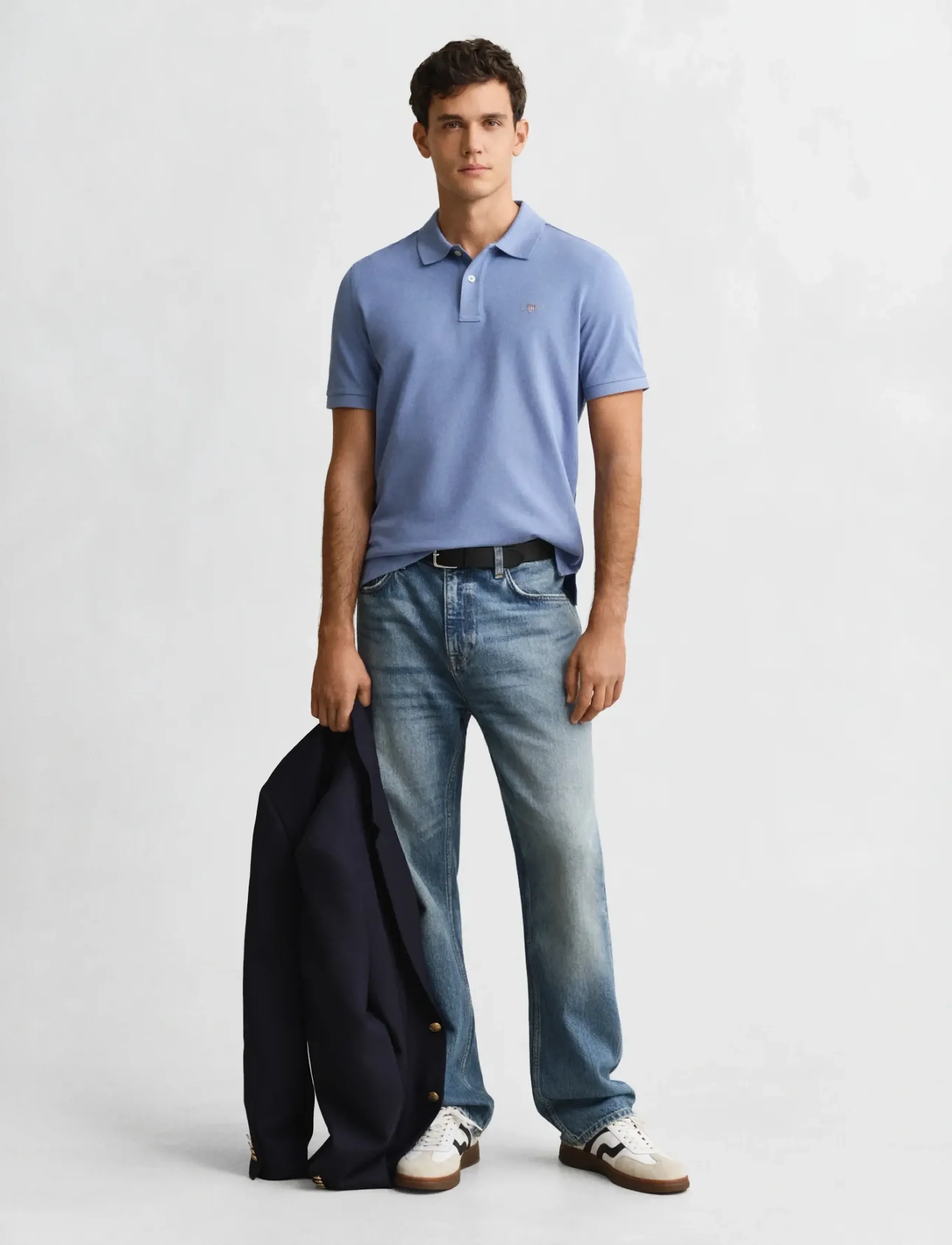 Gant - Classic Regular Polo Shirt - kortærmede poloer - faded denim - 4