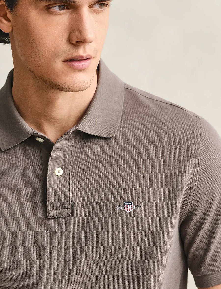 Gant - Classic Regular Polo Shirt - krótki rękaw - faded taupe - 2