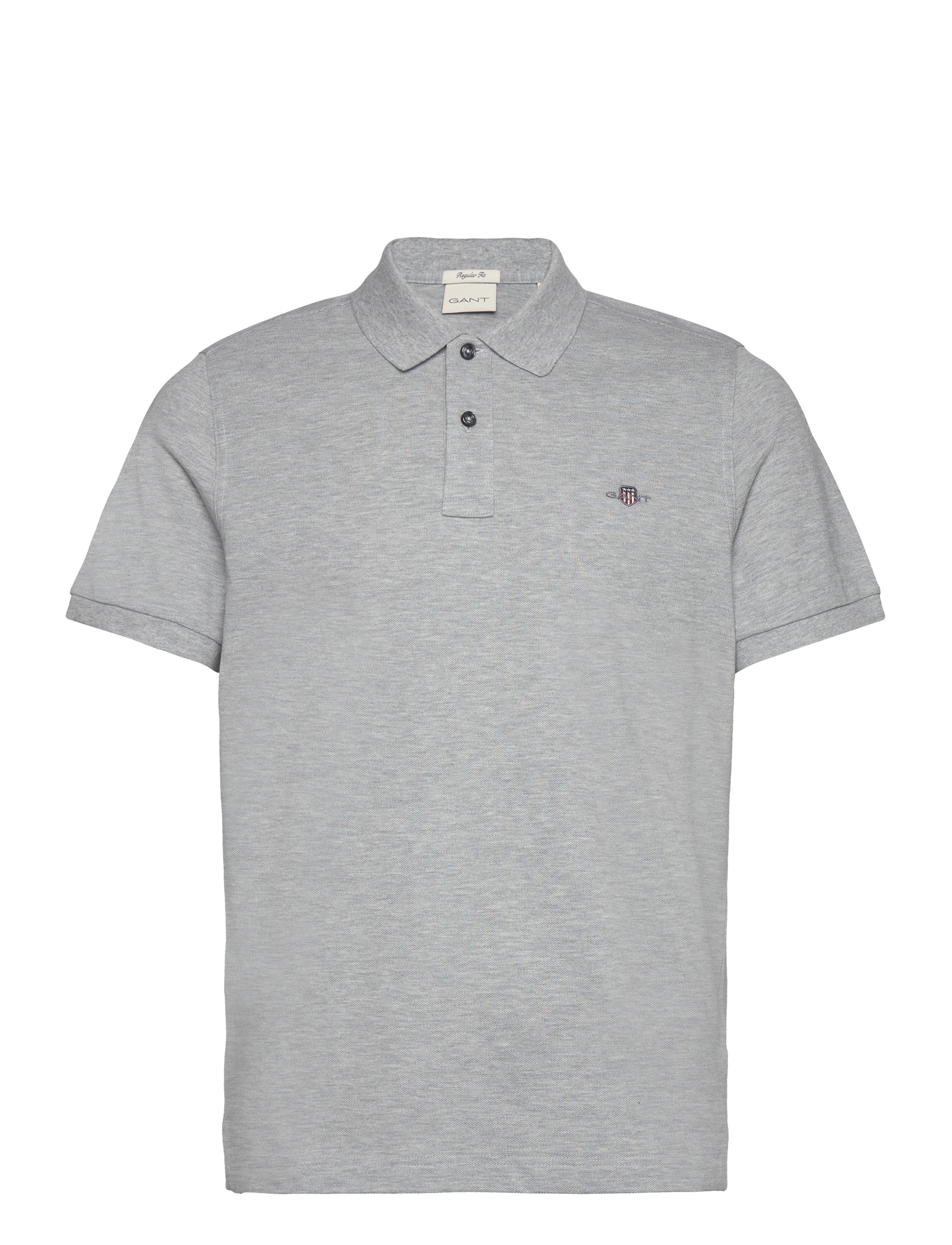 Gant - Classic Regular Polo Shirt - kortærmede poloer - grey melange - 1