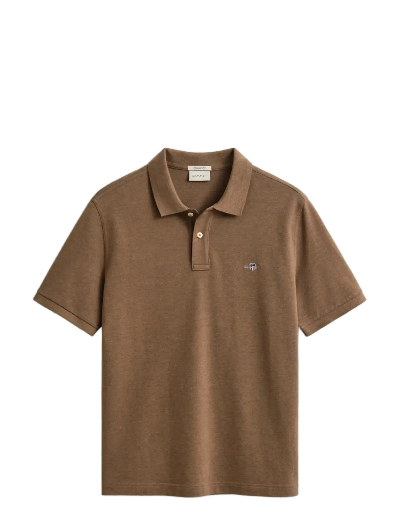 GANT Classic Regular Polo Shirt - Polosärgid - HAZELNUT MELANGE / brown