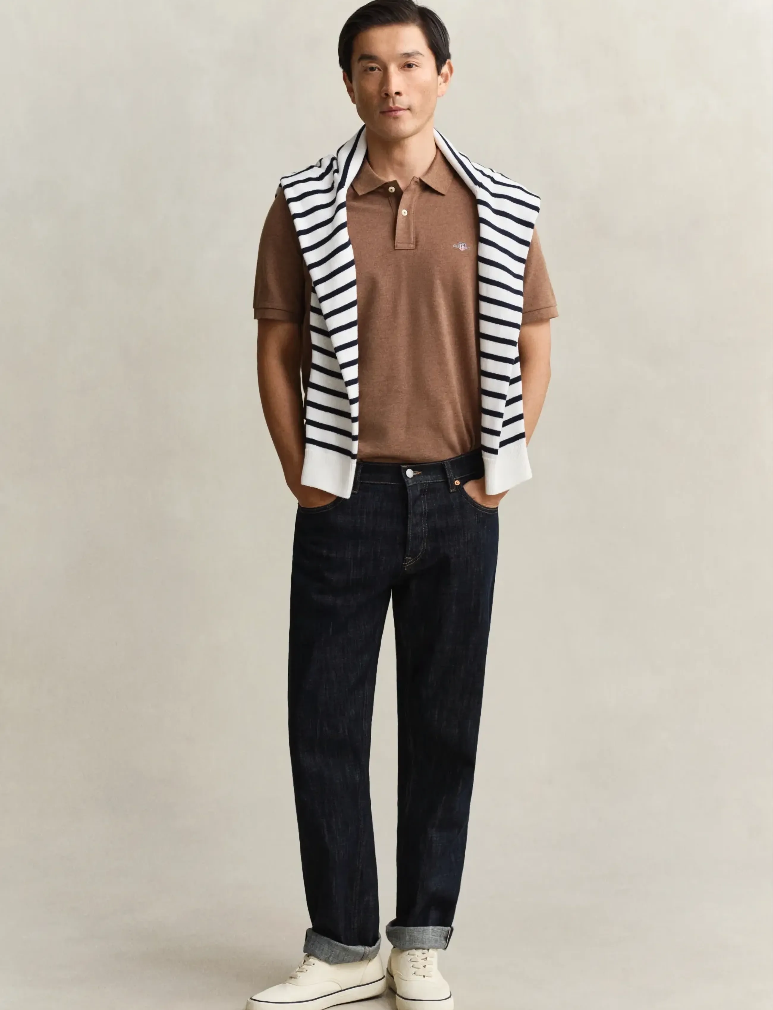 Gant - Classic Regular Polo Shirt - lühikeste varrukatega polod - hazelnut melange - 4