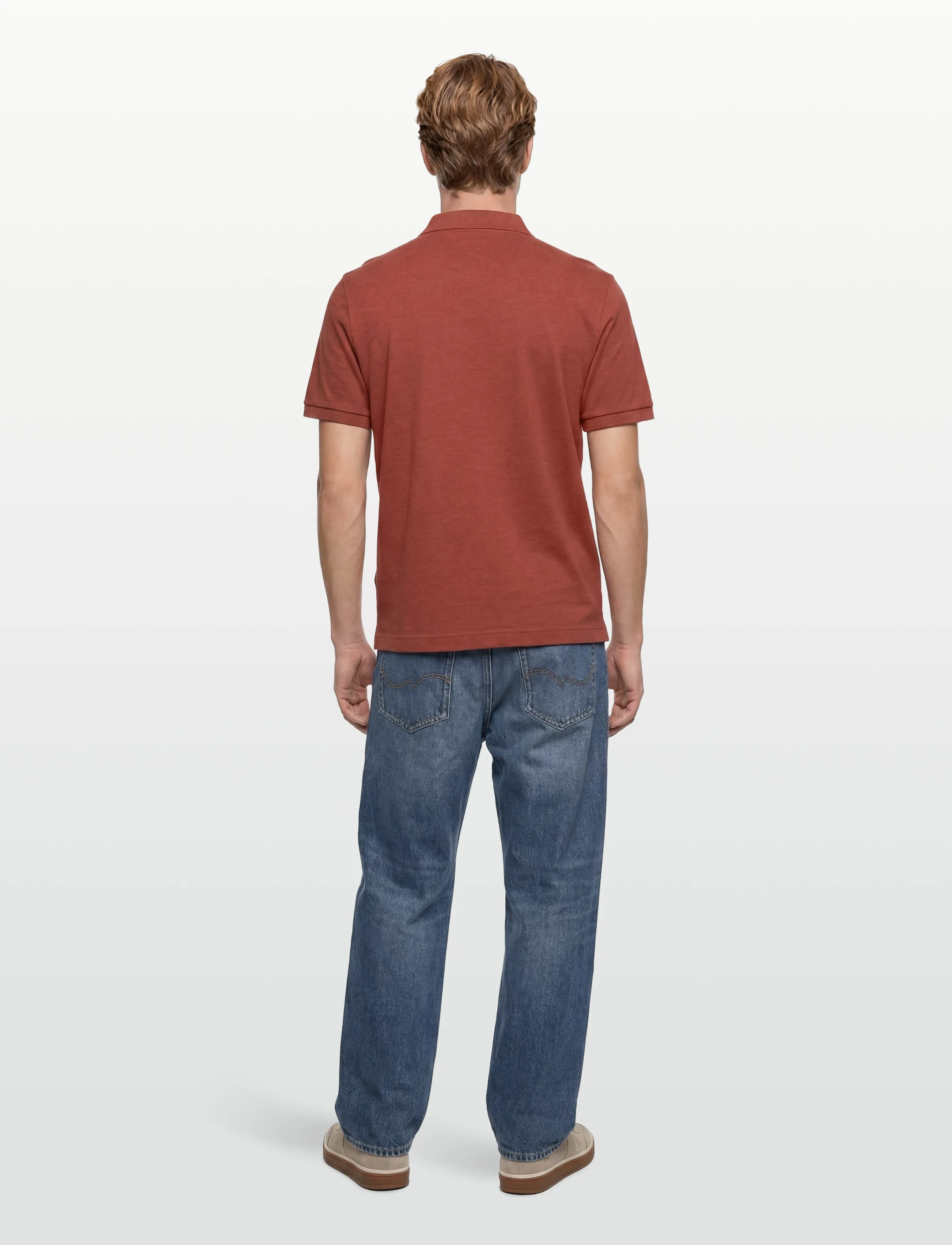 Gant - REG SHIELD SS PIQUE POLO - short-sleeved polos - iron red melange - 4