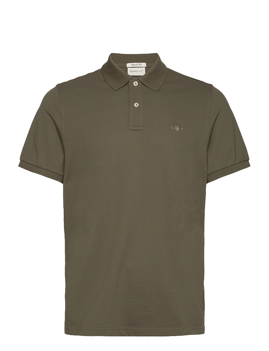 Gant - Classic Regular Polo Shirt - kortærmede poloer - juniper green - 1