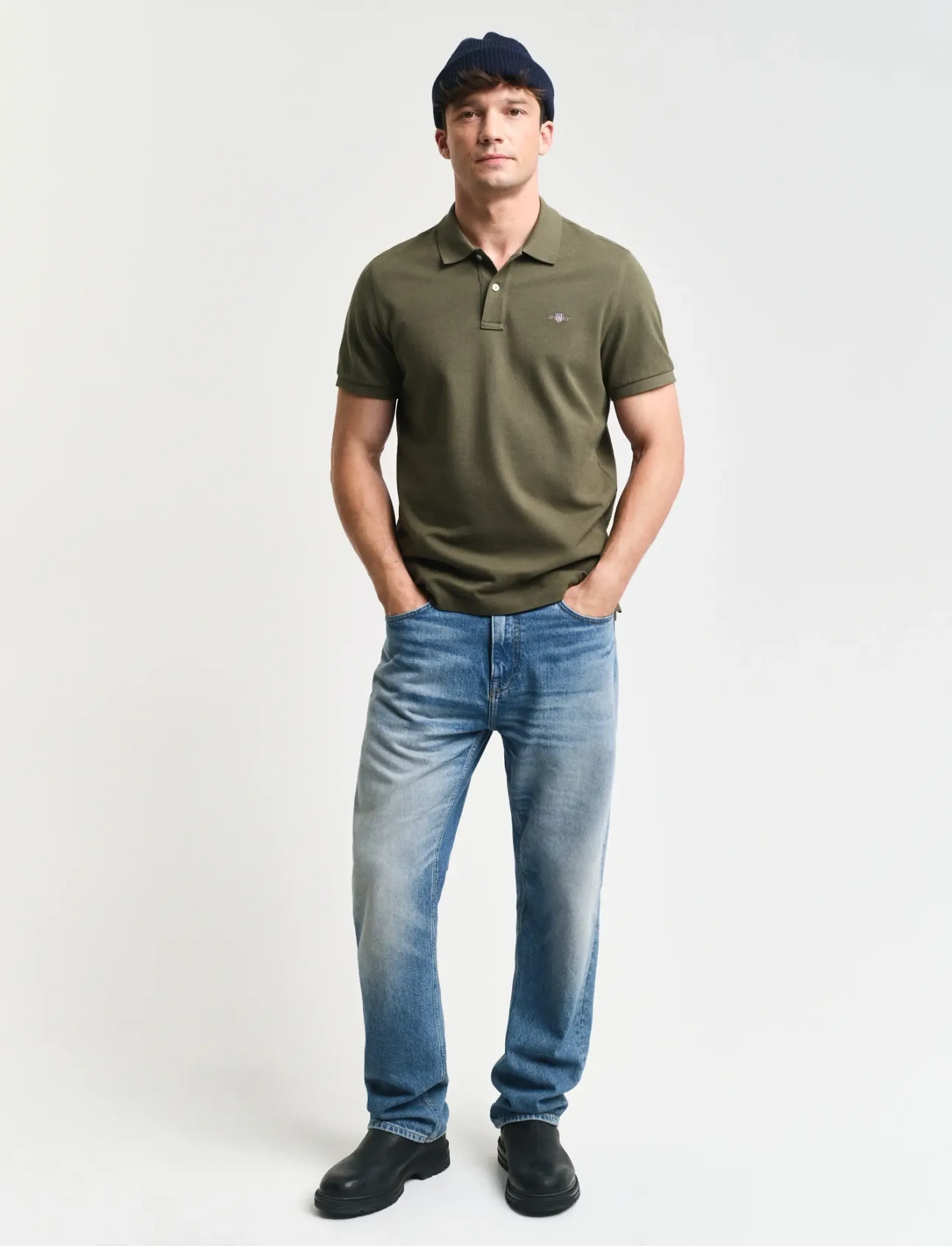 Gant - Classic Regular Polo Shirt - kortærmede poloer - juniper green - 5