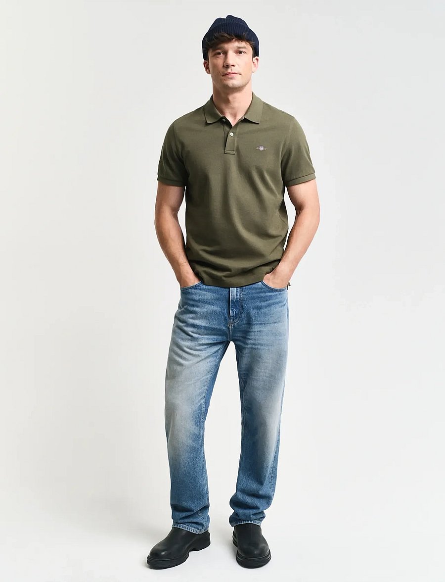 Gant - Classic Regular Polo Shirt - kortærmede poloer - juniper green - 5