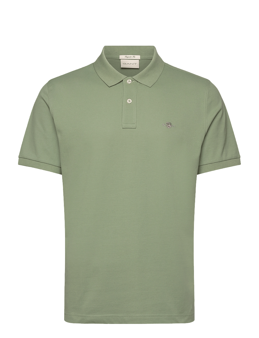 Gant - Classic Regular Polo Shirt - lühikeste varrukatega polod - kalamata green - 1