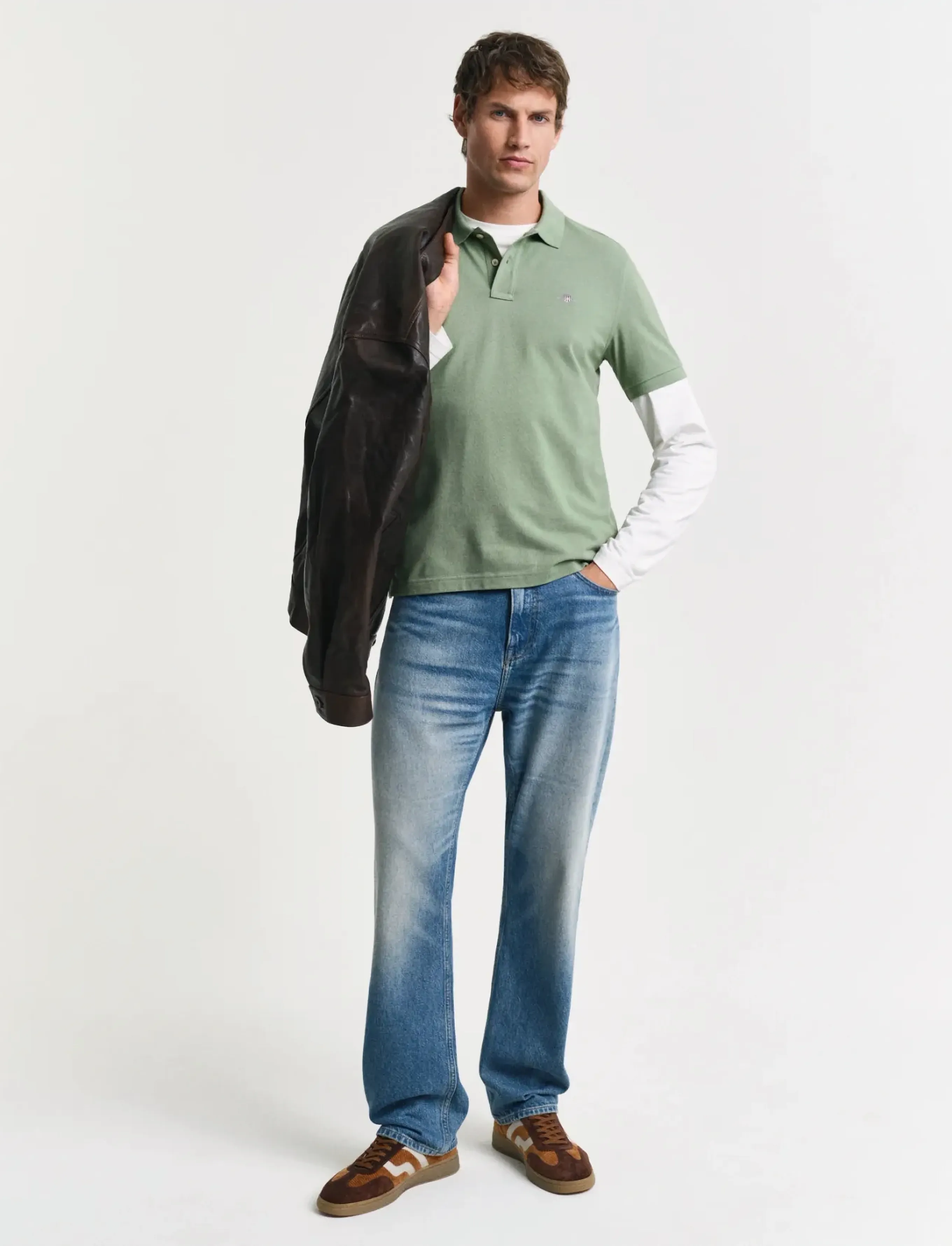 Gant - Classic Regular Polo Shirt - lühikeste varrukatega polod - kalamata green - 5