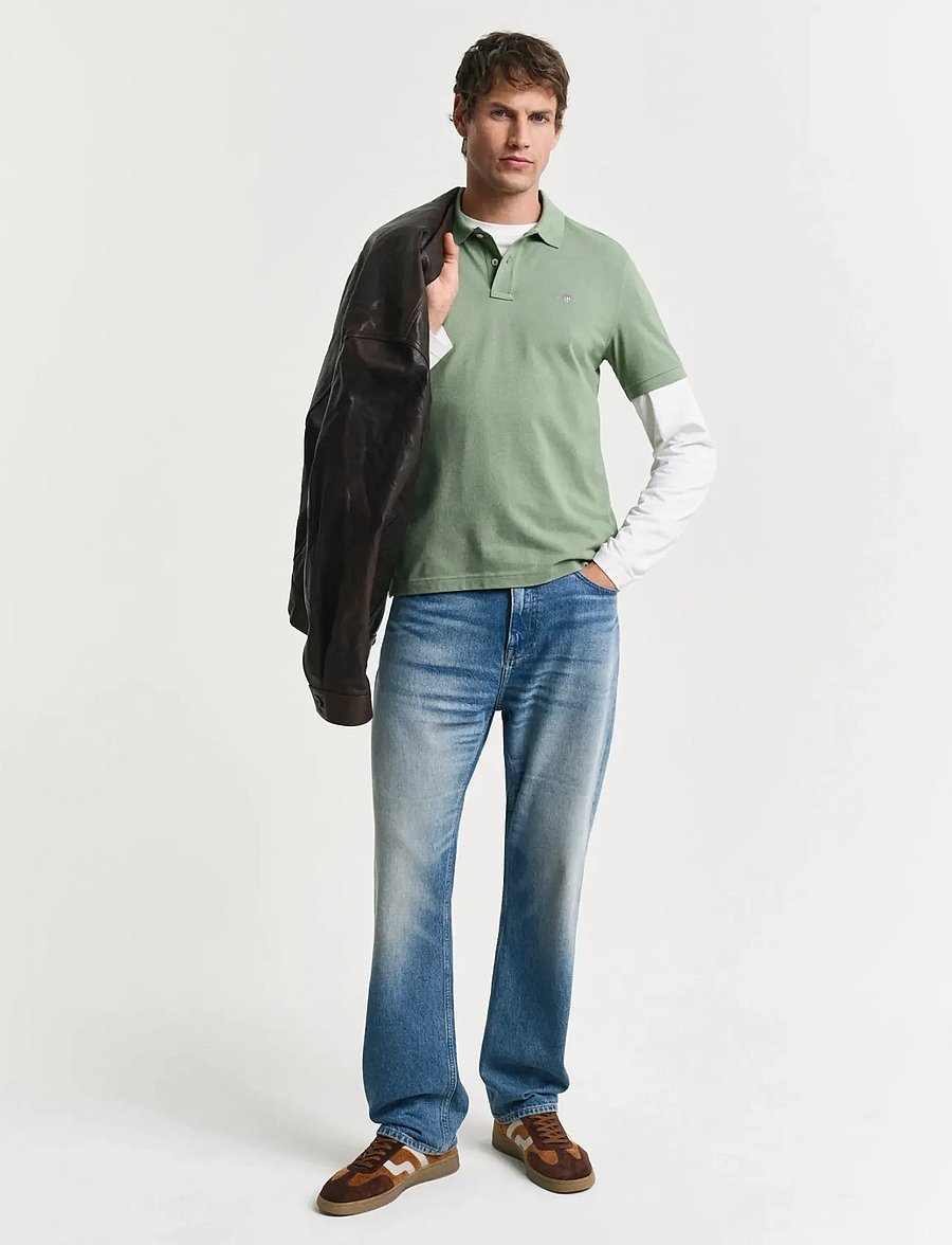 Gant - Classic Regular Polo Shirt - lühikeste varrukatega polod - kalamata green - 5
