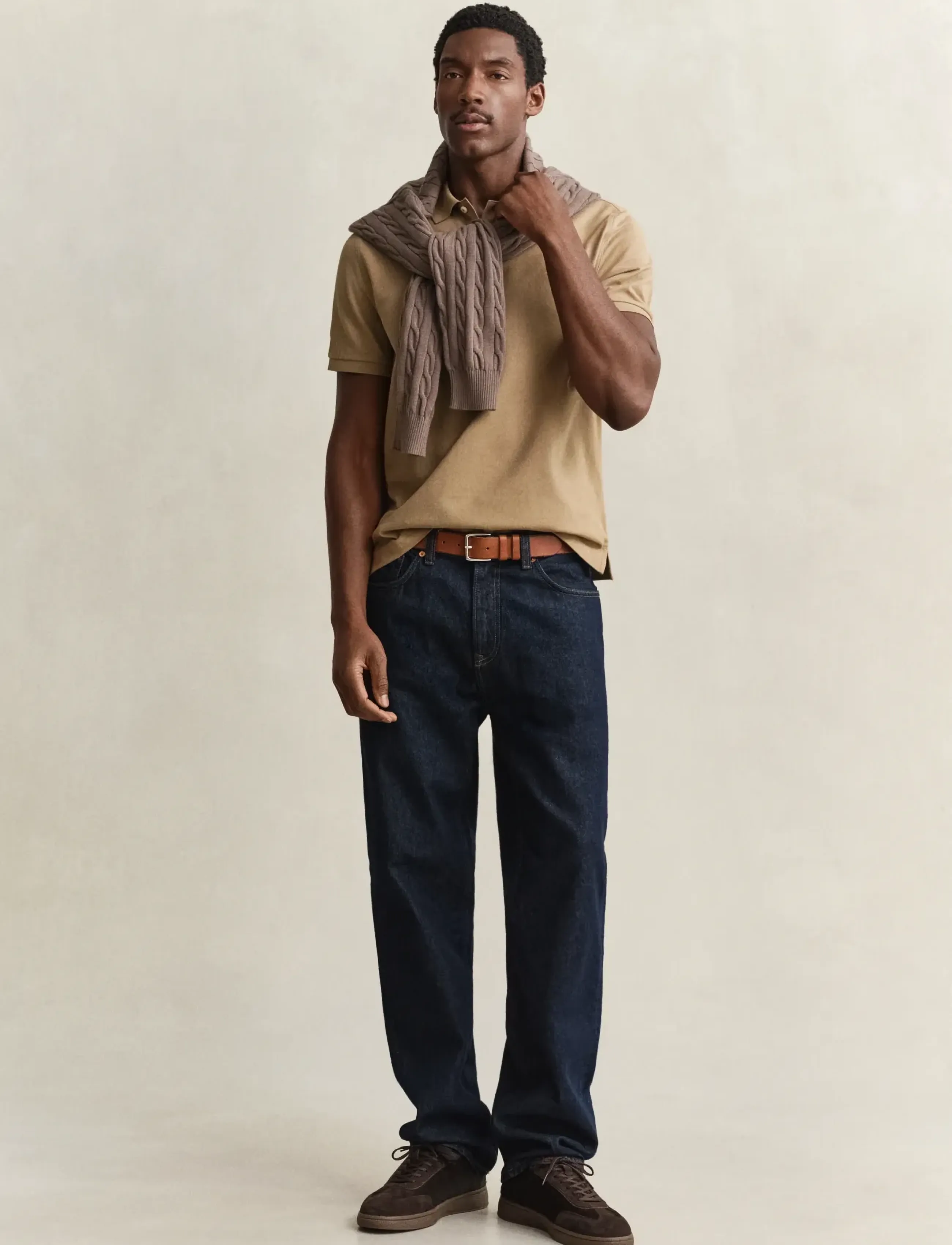 Gant - Classic Regular Polo Shirt - kurzärmelig - light taupe - 2