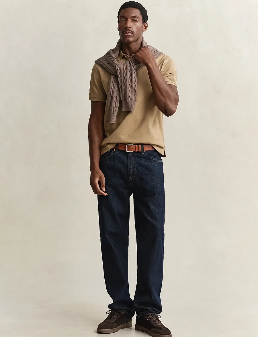 Gant - Classic Regular Polo Shirt - kurzärmelig - light taupe - 2
