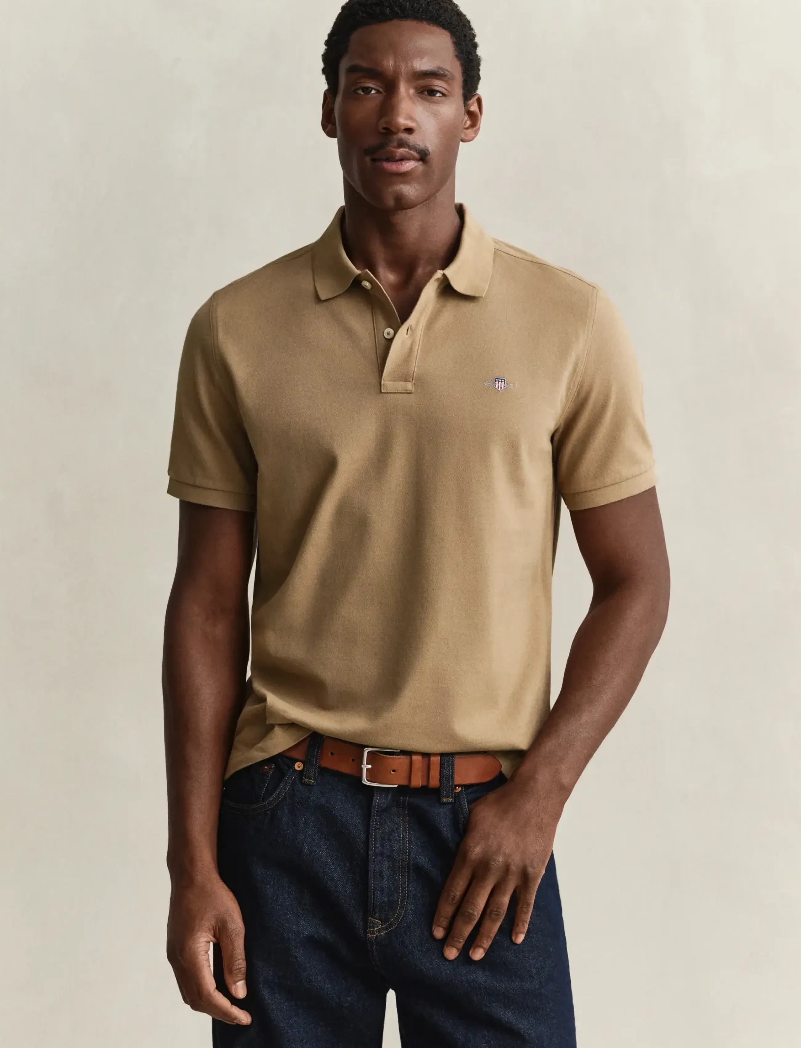 Gant - Classic Regular Polo Shirt - kurzärmelig - light taupe - 4