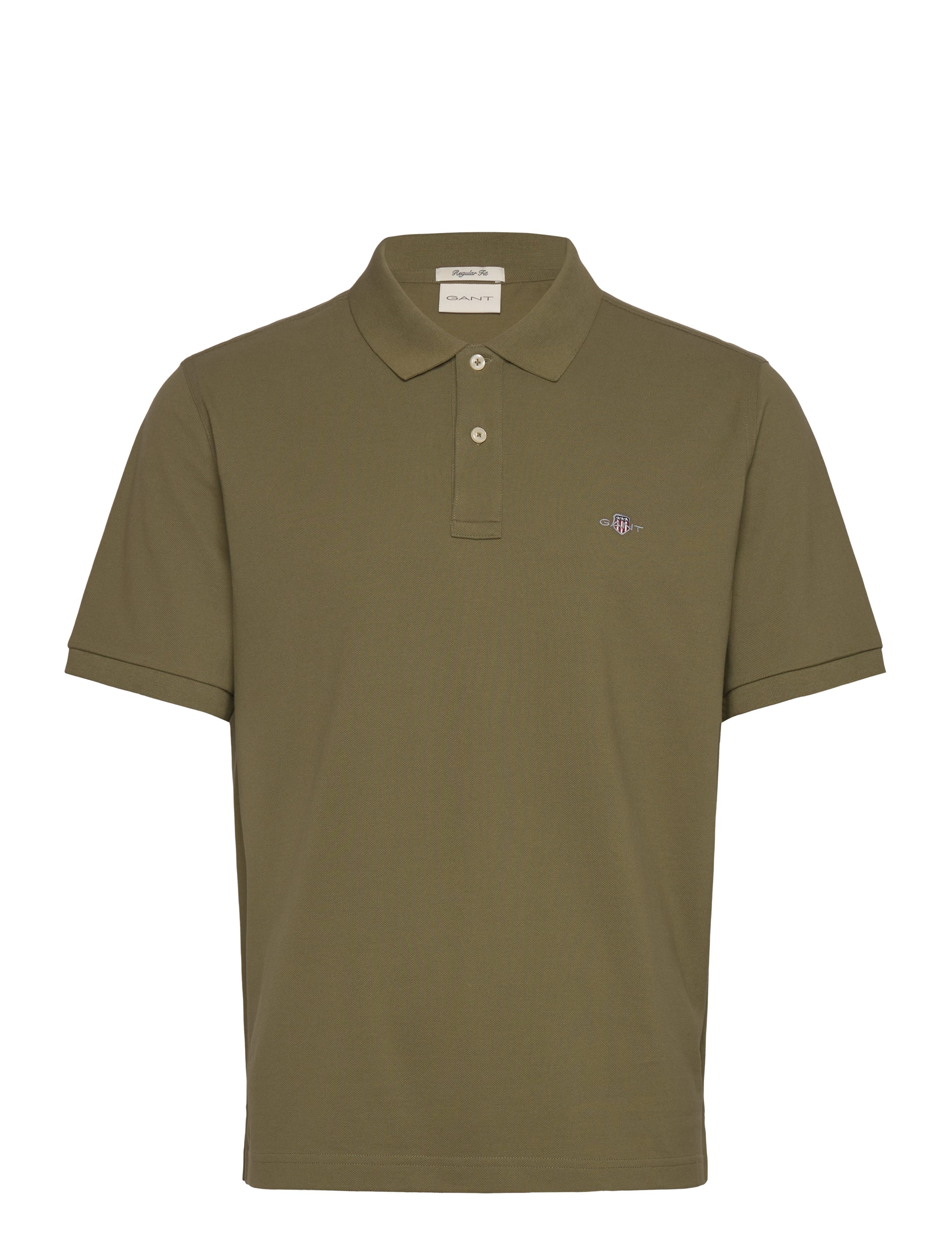 Gant - Classic Regular Polo Shirt - kortærmede poloer - moss green - 1