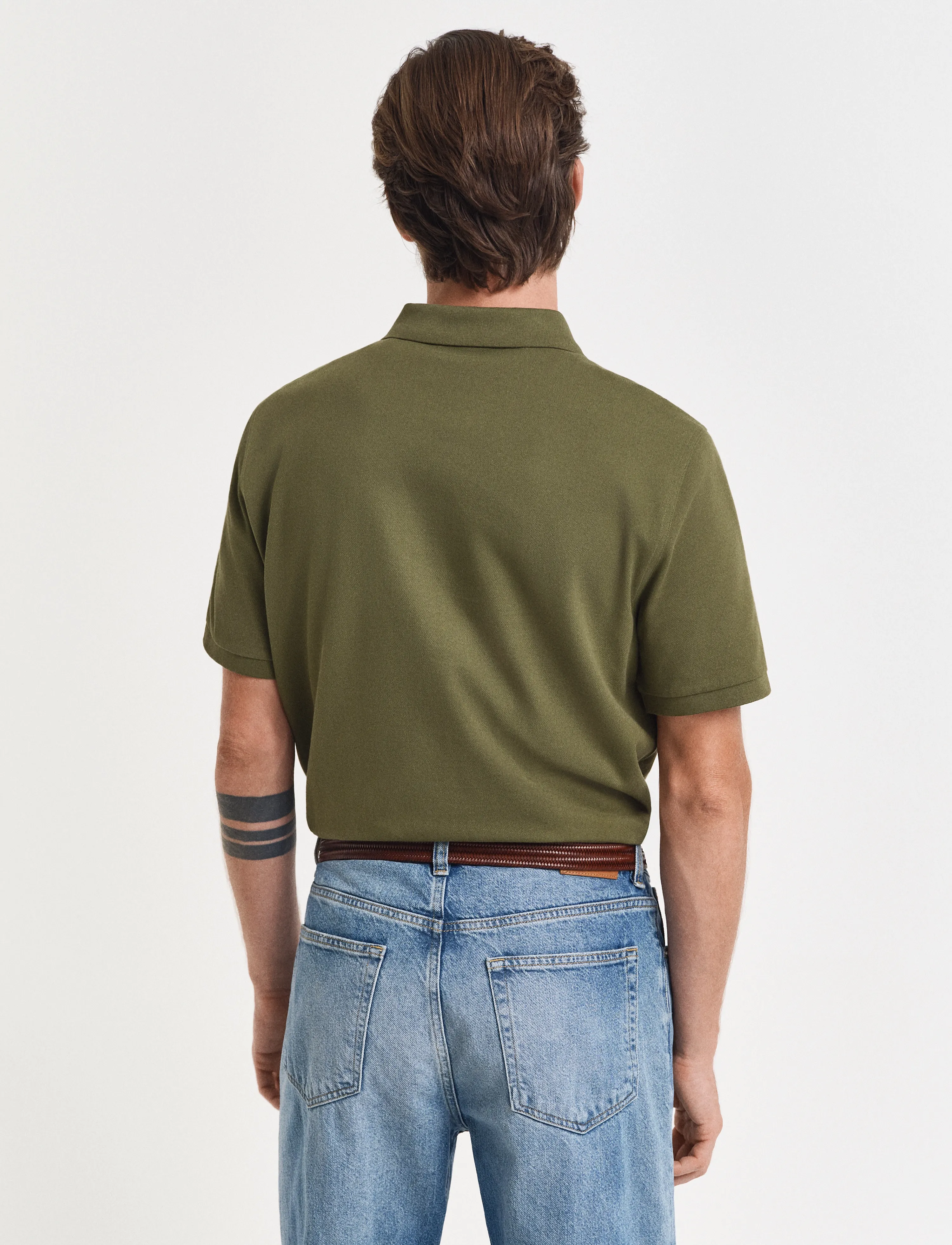 Gant - Classic Regular Polo Shirt - kortærmede poloer - moss green - 3