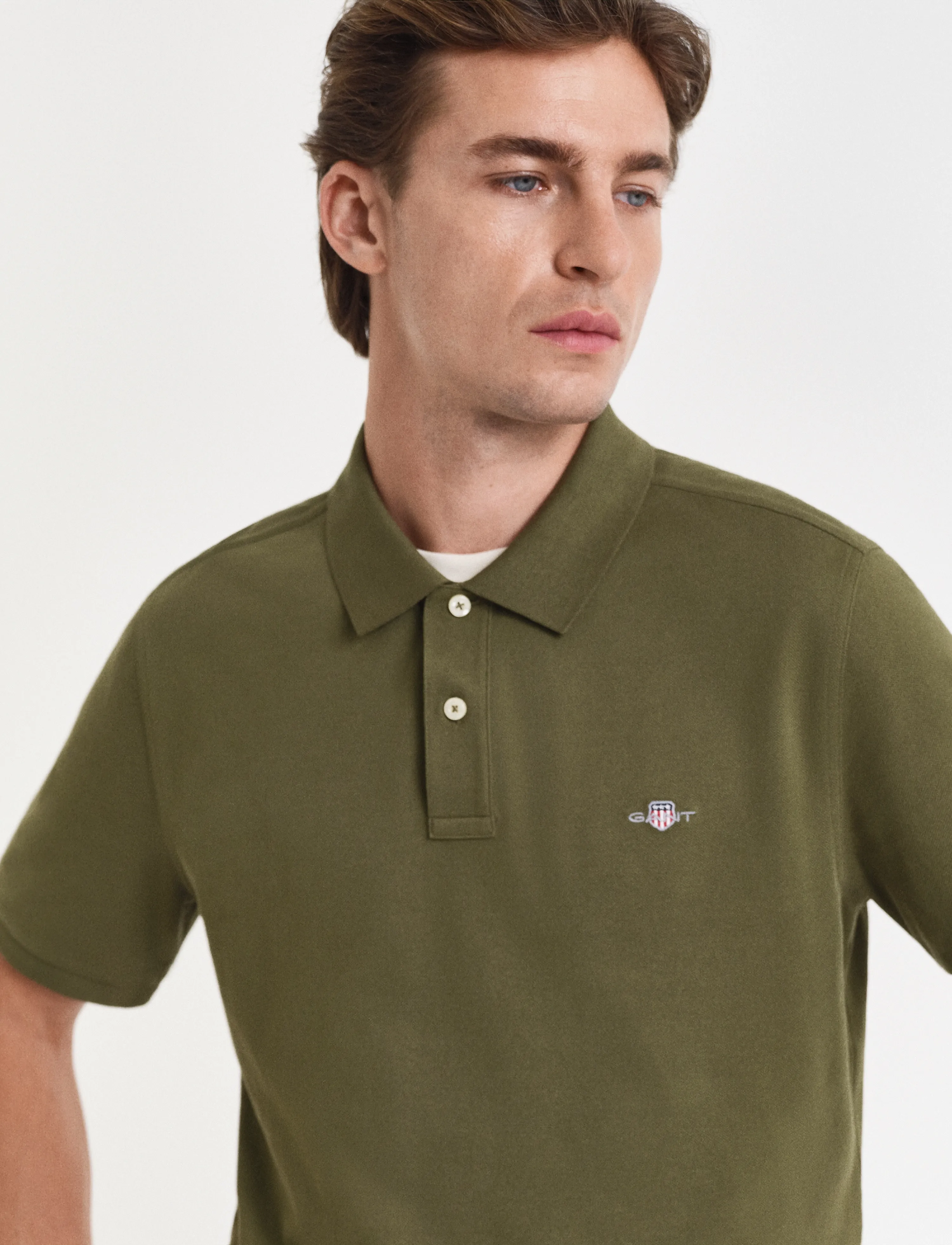 Gant - Classic Regular Polo Shirt - kortærmede poloer - moss green - 4