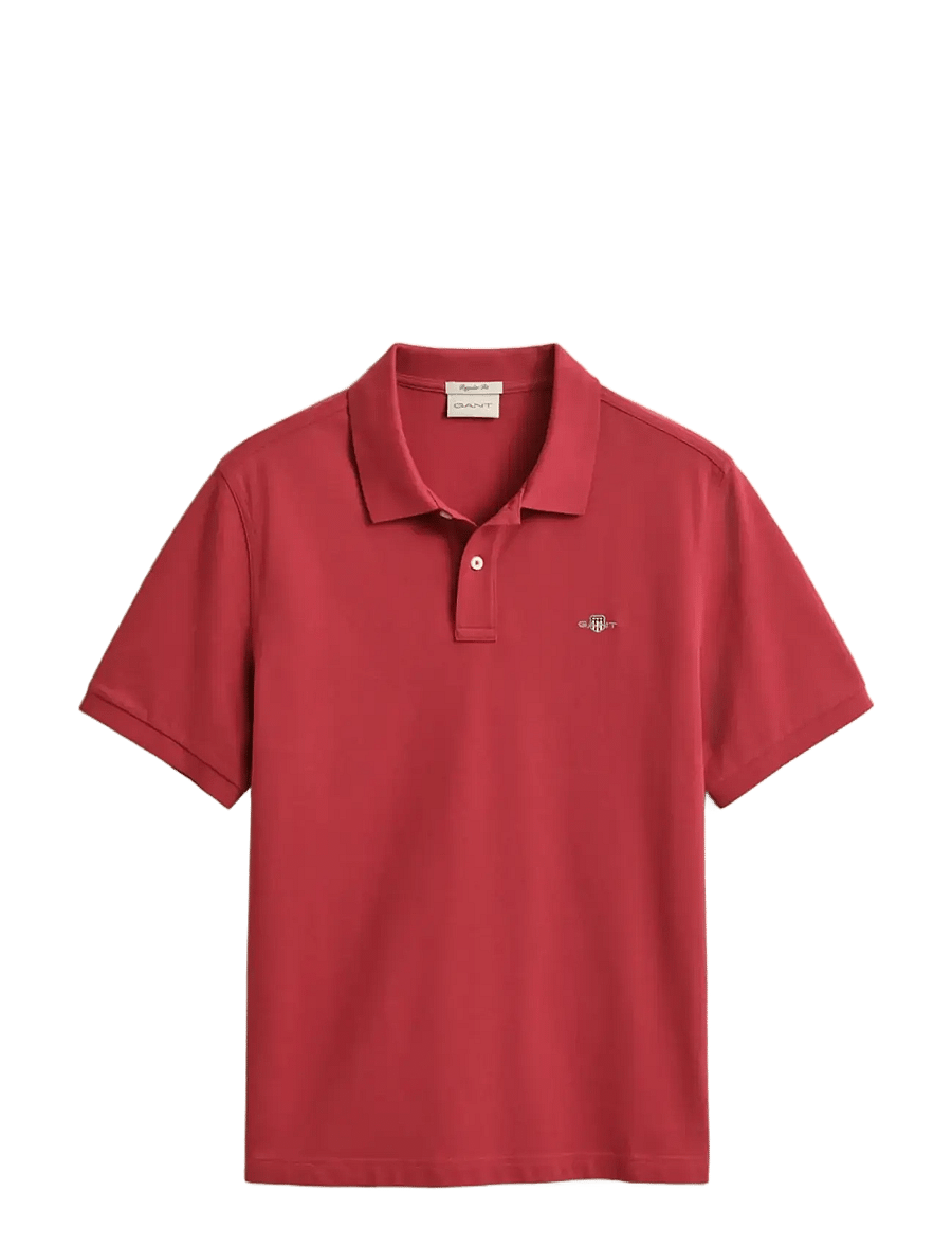 Gant - Classic Regular Polo Shirt - lühikeste varrukatega polod - muted red - 1