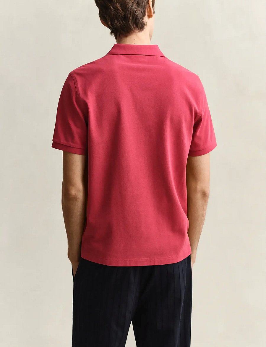 Gant - Classic Regular Polo Shirt - lühikeste varrukatega polod - muted red - 2