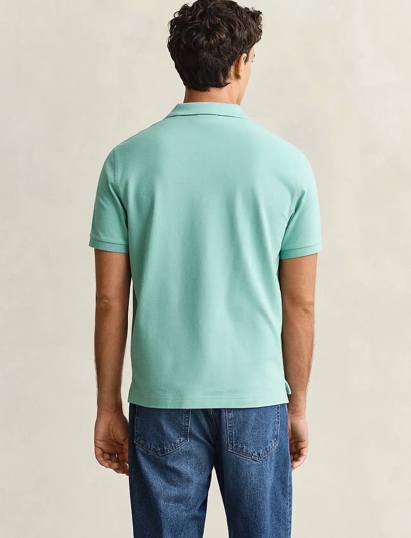 GANT - REG SHIELD SS PIQUE POLO - kurzärmelig - muted turquoise - 2