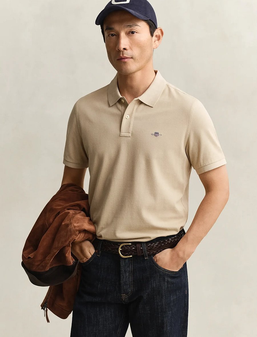 Gant - Classic Regular Polo Shirt - lühikeste varrukatega polod - oat beige - 0