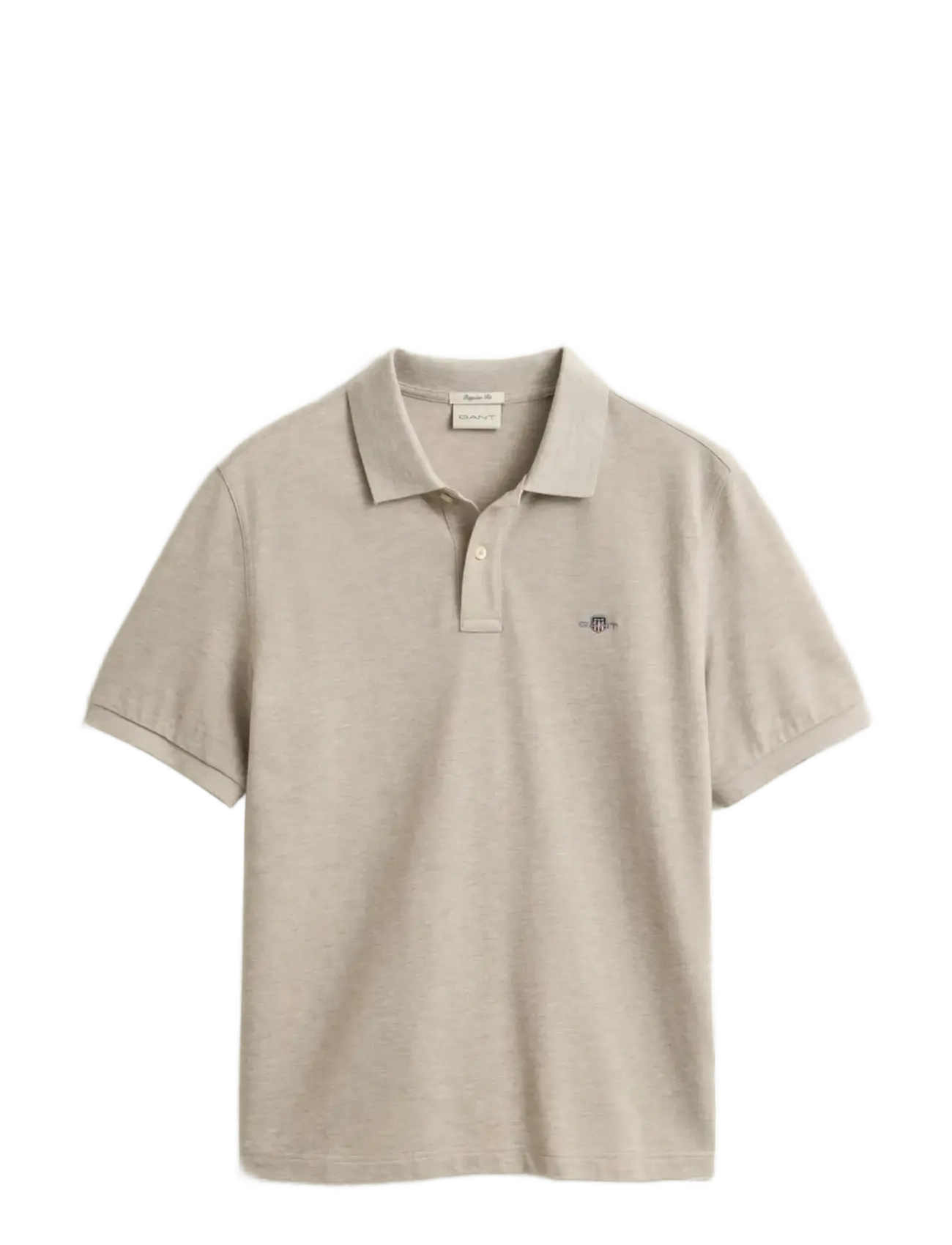 REG SHIELD SS PIQUE POLO - OAT MELANGE