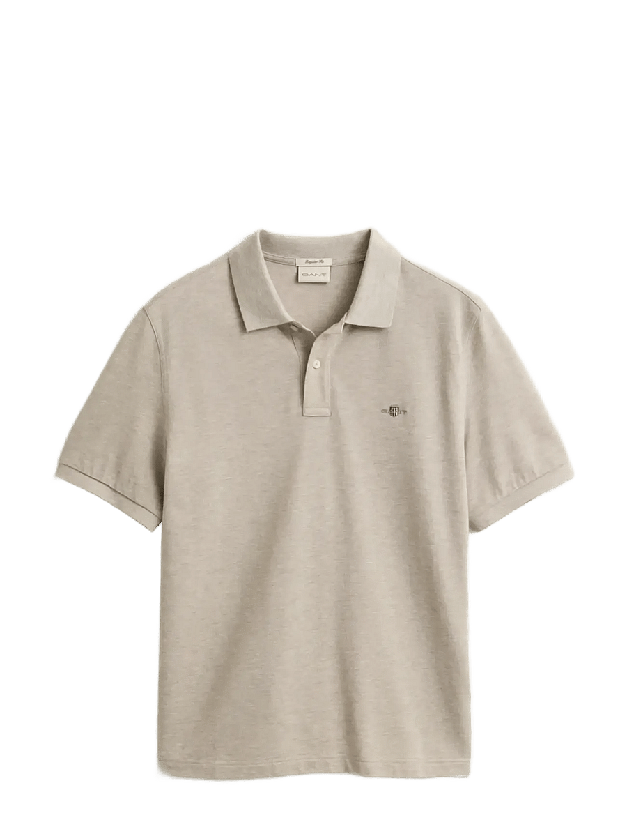 Gant - Classic Regular Polo Shirt - lühikeste varrukatega polod - oat melange - 1
