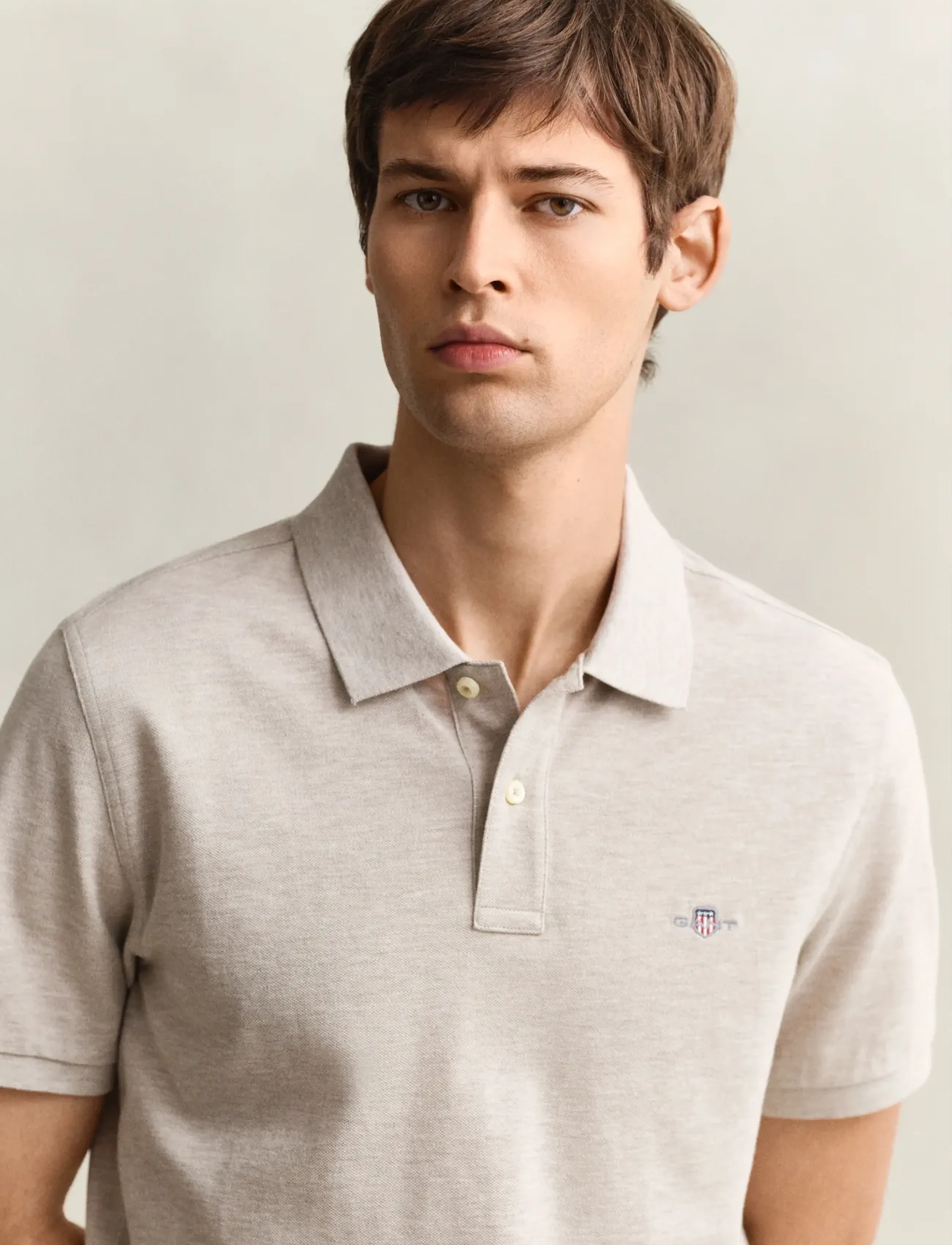 Gant - Classic Regular Polo Shirt - lühikeste varrukatega polod - oat melange - 3