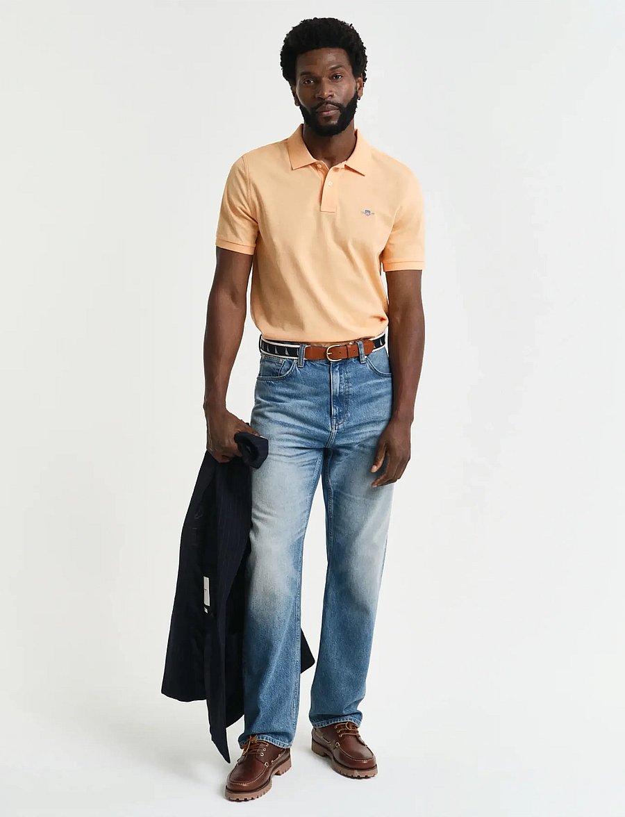 Gant - Classic Regular Polo Shirt - lühikeste varrukatega polod - peachy orange - 5