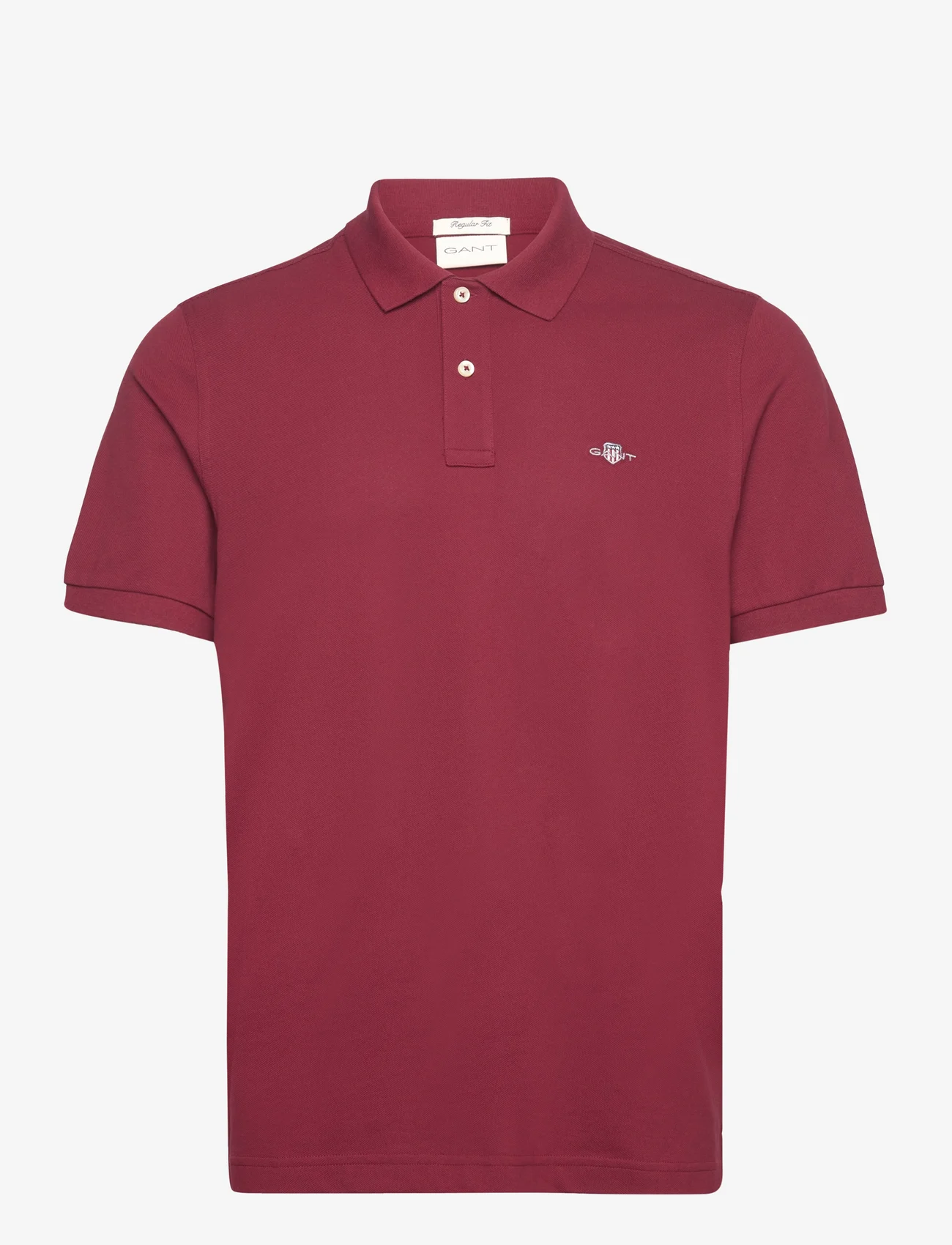 GANT - REG SHIELD SS PIQUE POLO - short-sleeved polos - plumped red - 0