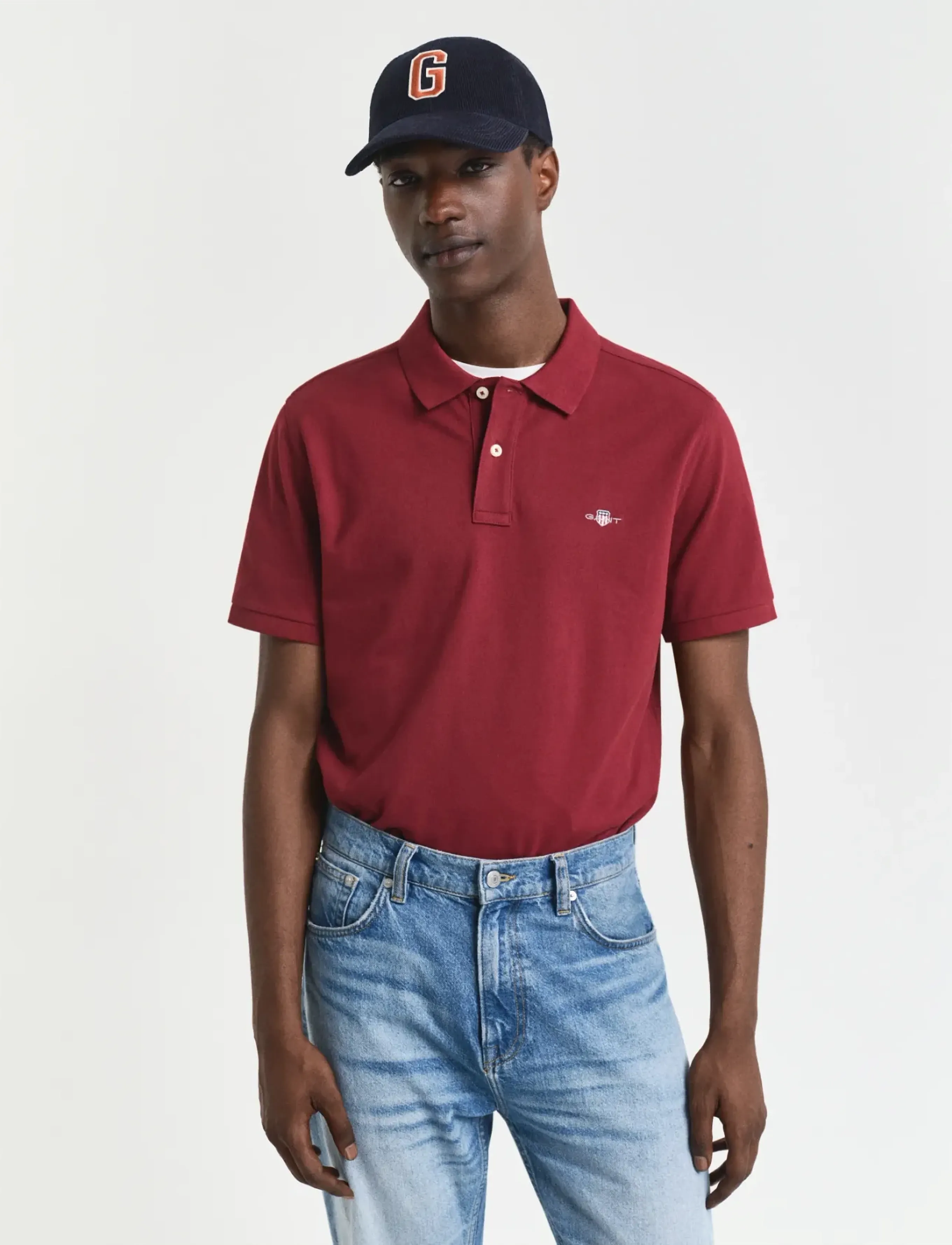 GANT REG SHIELD SS PIQUE POLO - Clothing - PLUMPED RED / burgundy