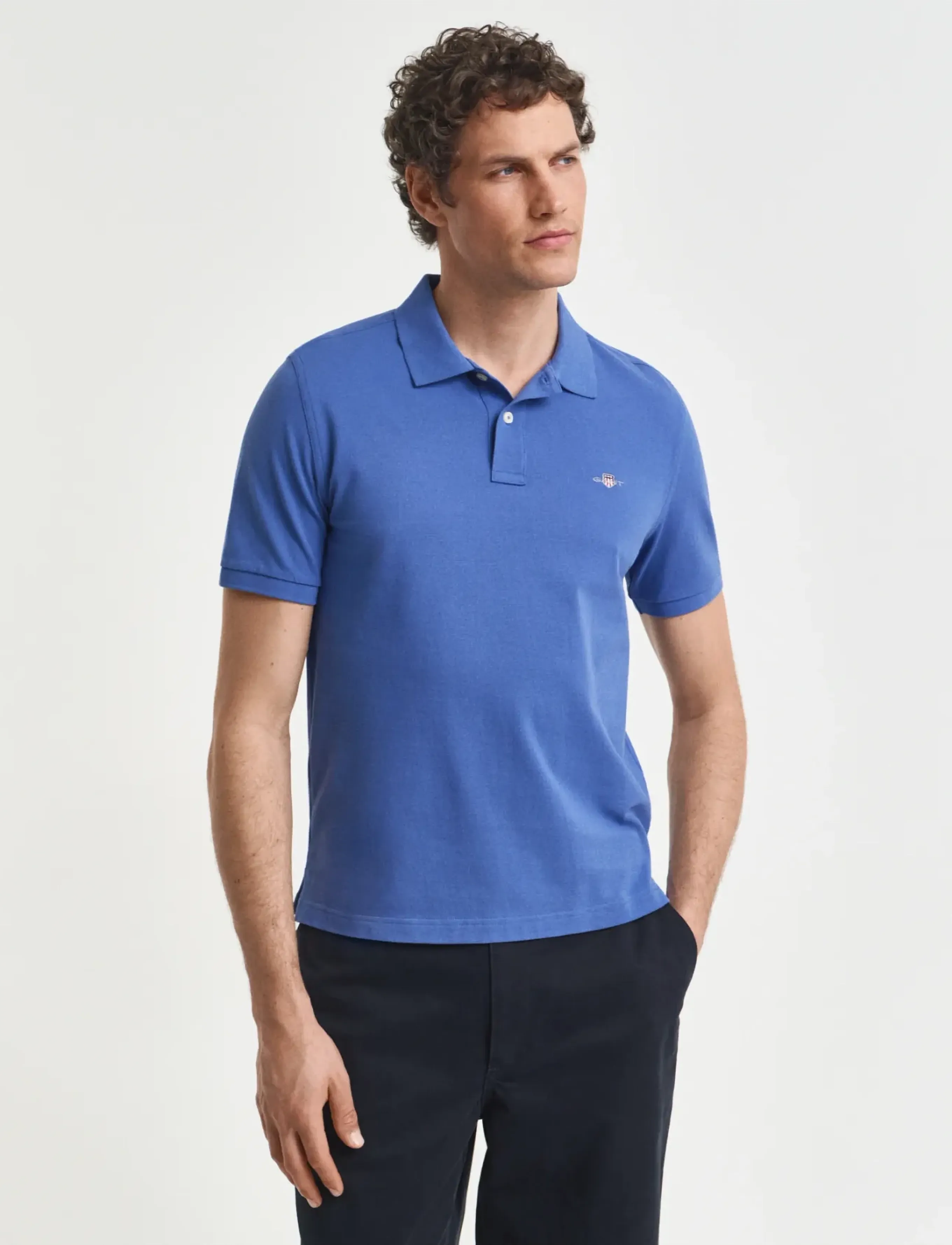 GANT REG SHIELD SS PIQUE POLO - Kleidung - RICH BLUE / blue