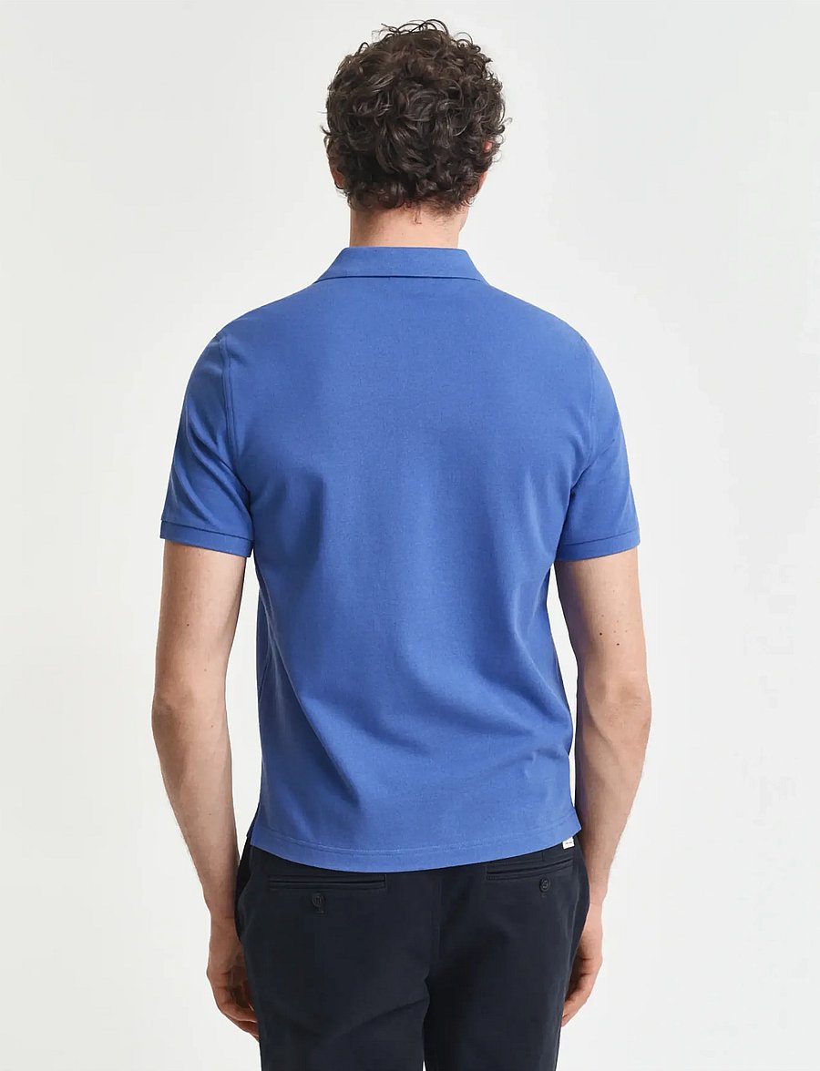 Gant - Classic Regular Polo Shirt - kortærmede poloer - rich blue - 3