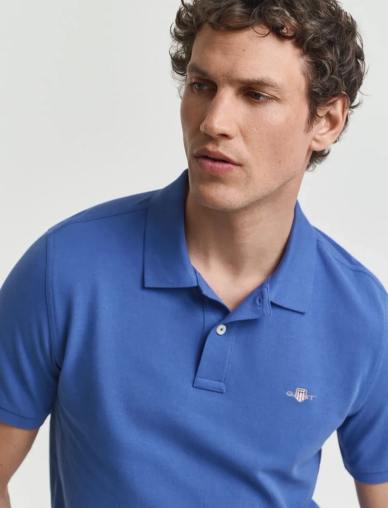 GANT - REG SHIELD SS PIQUE POLO - kortärmade pikéer - rich blue - 4