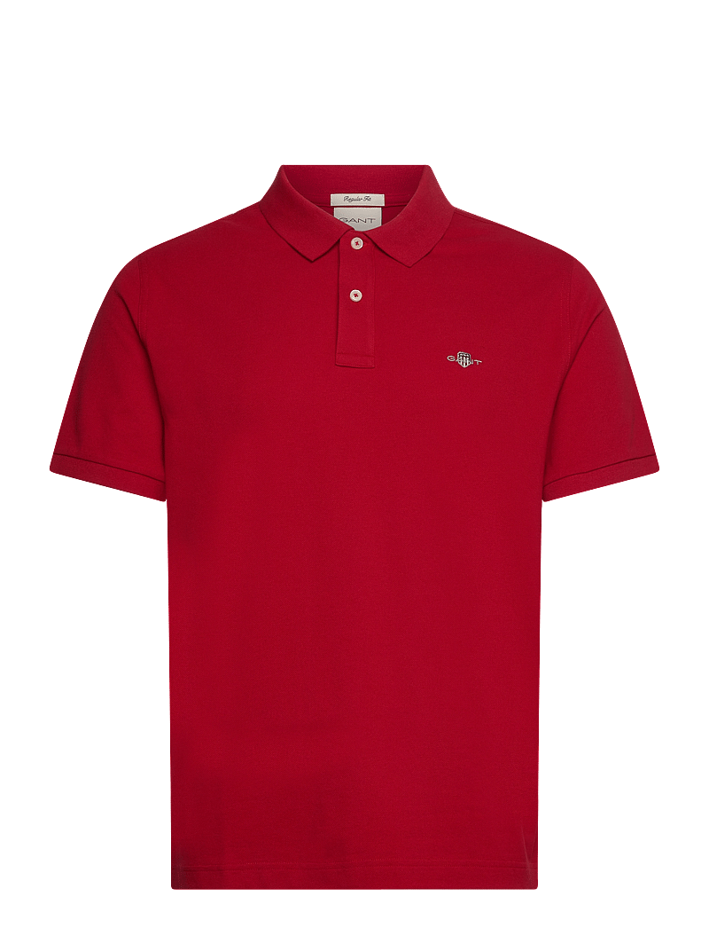 GANT - REG SHIELD SS PIQUE POLO - kortärmade pikéer - ruby red - 1