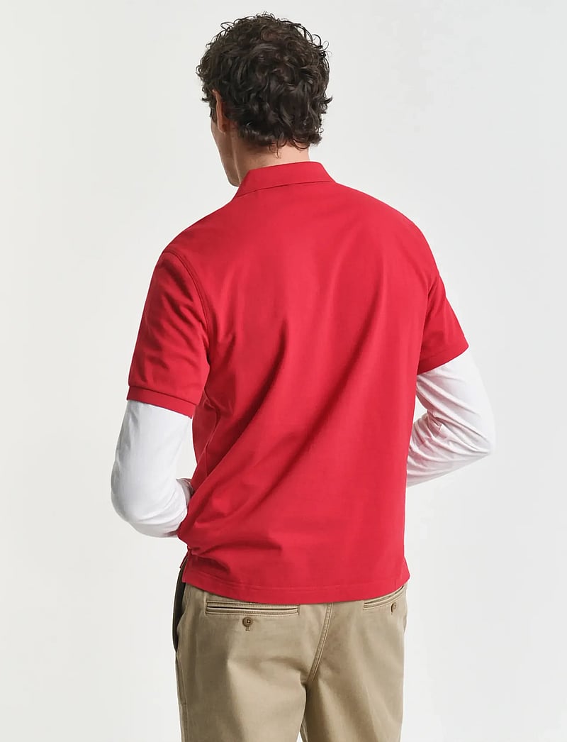 GANT - REG SHIELD SS PIQUE POLO - kortärmade pikéer - ruby red - 3