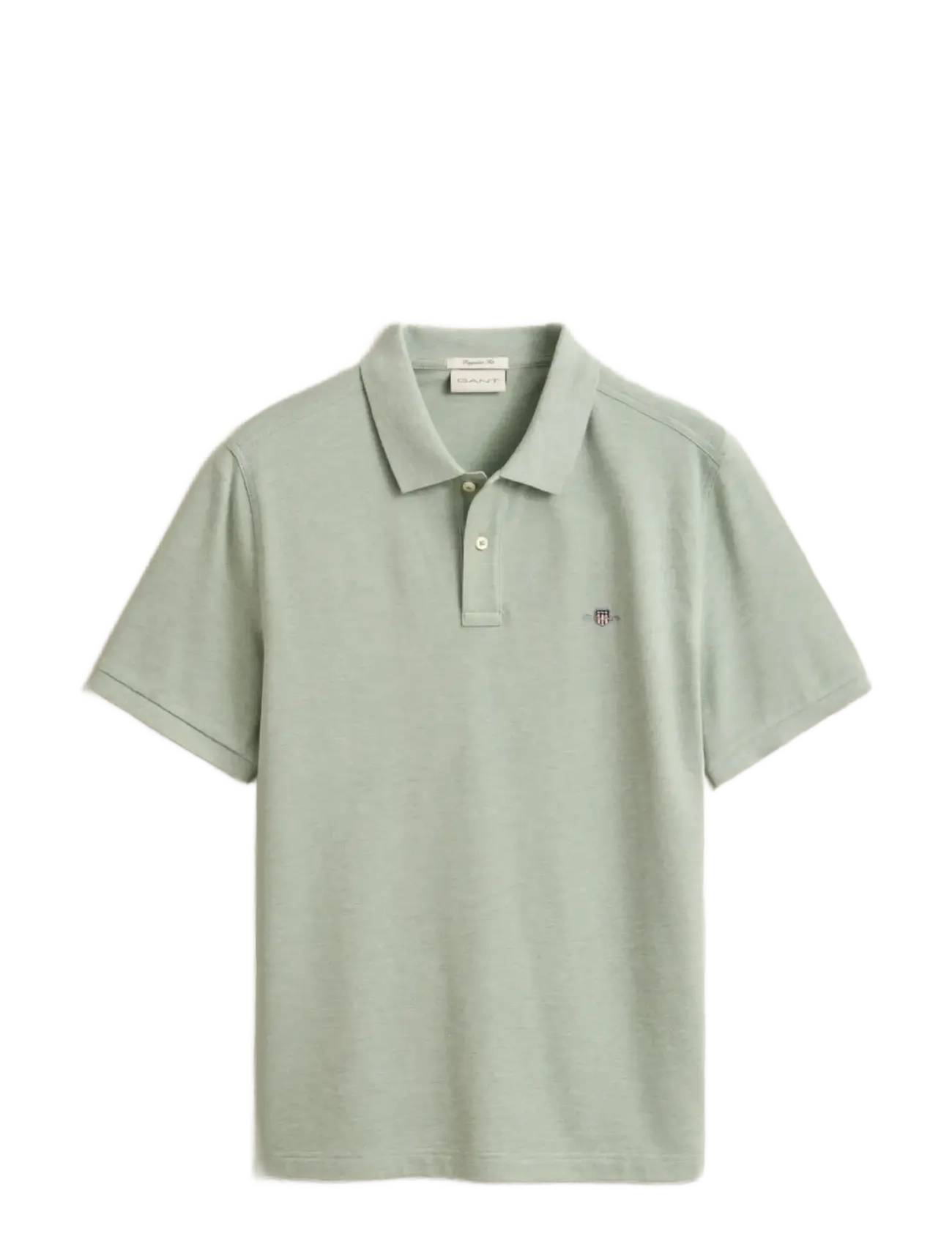 Gant - Classic Regular Polo Shirt - kurzärmelig - soft green melange - 1
