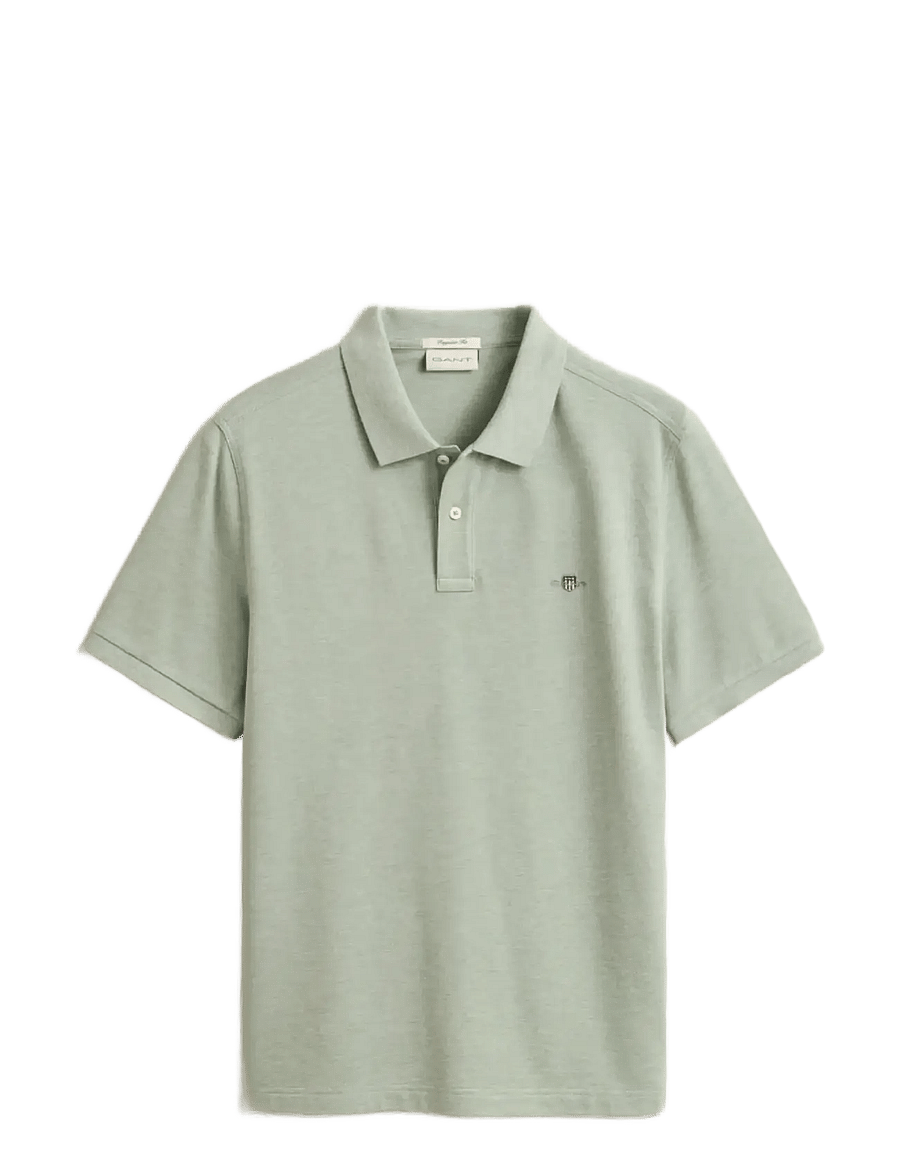 Gant - Classic Regular Polo Shirt - kurzärmelig - soft green melange - 1