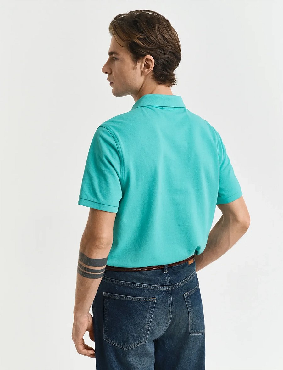 Gant - Classic Regular Polo Shirt - lühikeste varrukatega polod - tropic blue - 3