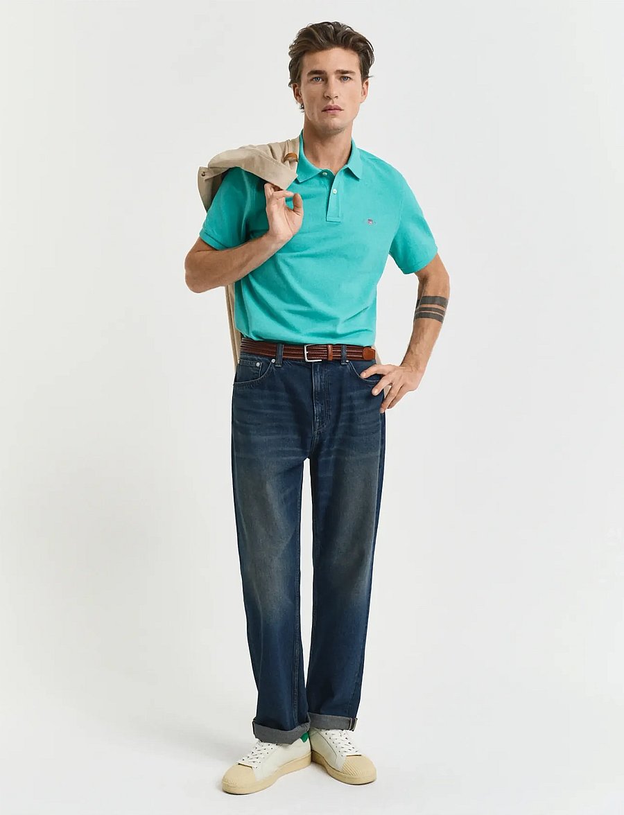 Gant - Classic Regular Polo Shirt - lühikeste varrukatega polod - tropic blue - 5