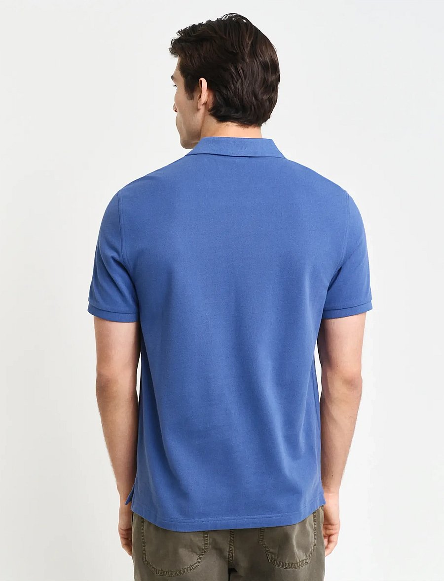 Gant - Classic Regular Polo Shirt - kortærmede poloer - vintage blue - 2
