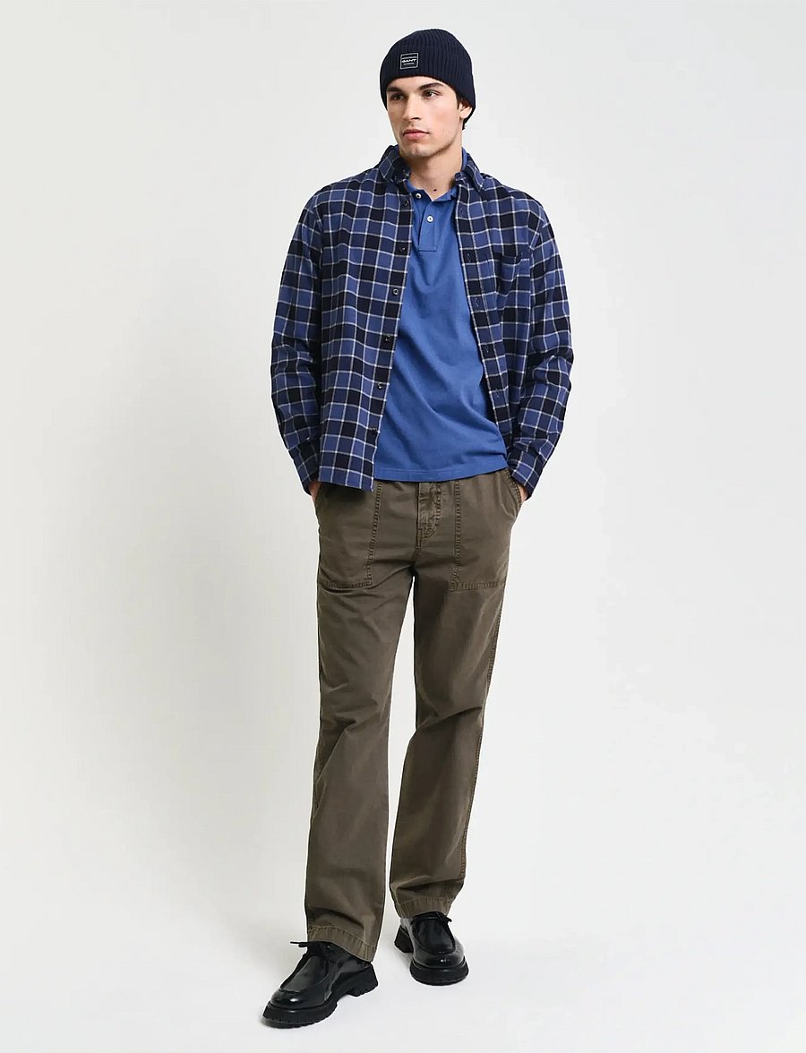 Gant - Classic Regular Polo Shirt - kortærmede poloer - vintage blue - 4