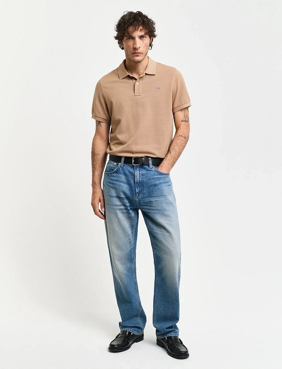 Gant - Classic Regular Polo Shirt - lühikeste varrukatega polod - warm khaki - 5