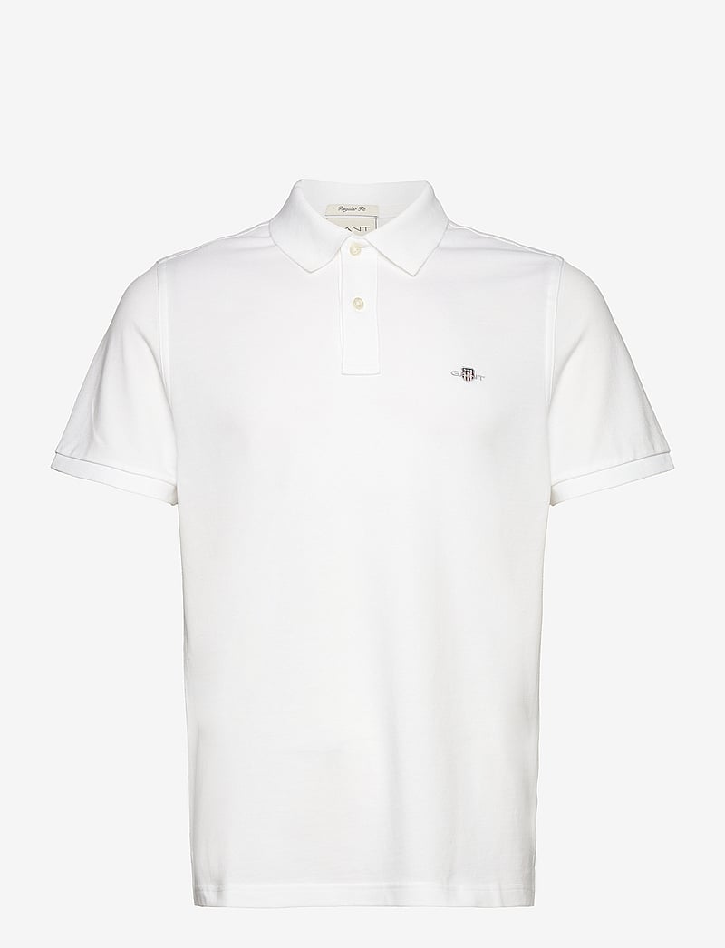 Gant - Classic Regular Polo Shirt - kortærmede poloer - white - 1