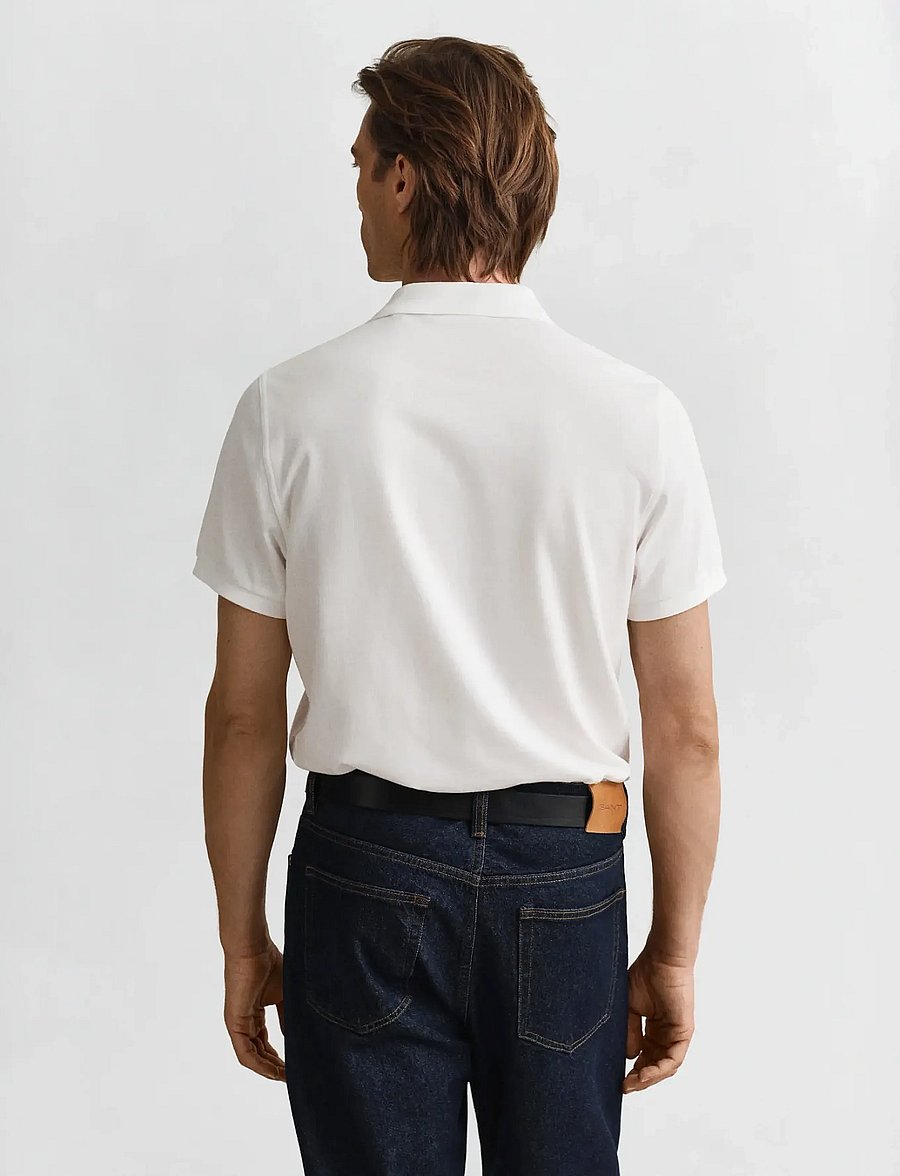 Gant - Classic Regular Polo Shirt - kurzärmelig - white - 3