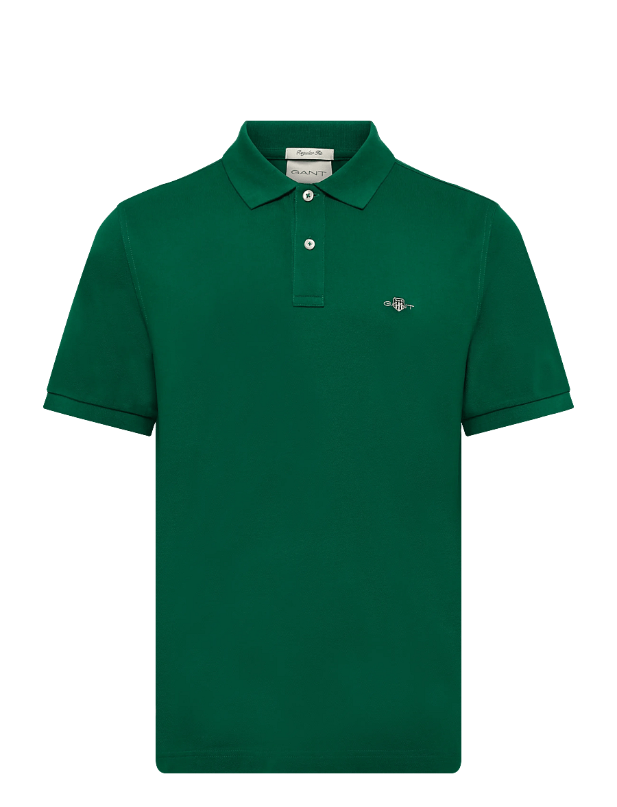 Gant - Classic Regular Polo Shirt - kortærmede poloer - wild green - 0